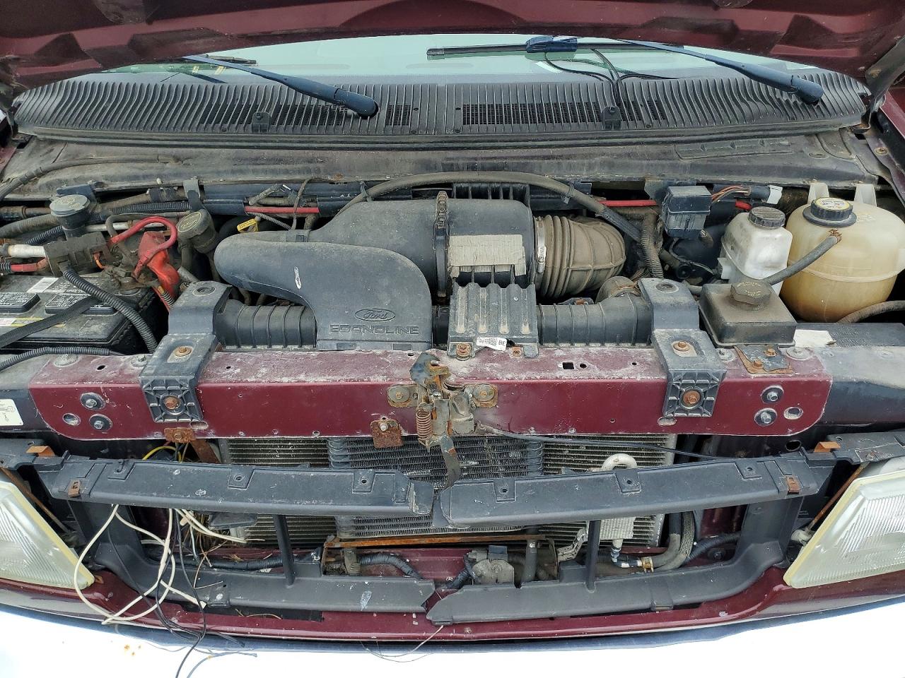 2007 Ford E-350 Super Duty Rv Cutaway Burgundy vin: 1FBSS31L57DB34989