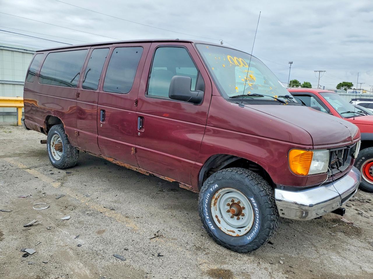 2007 Ford E-350 Super Duty Rv Cutaway Burgundy vin: 1FBSS31L57DB34989