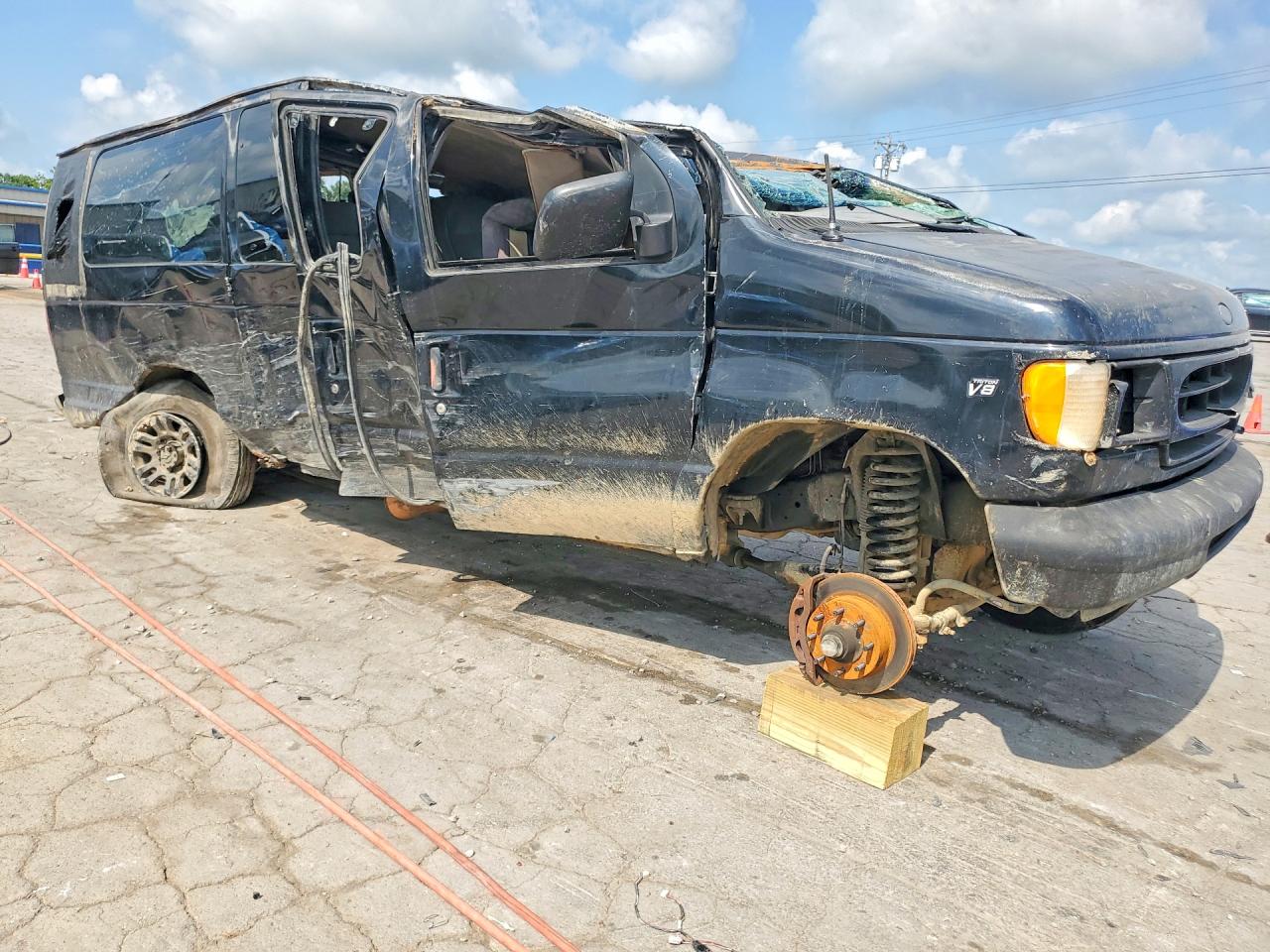 1999 Ford Econoline E350 Super Duty Wagon Black vin: 1FBSS31L8XHC00914