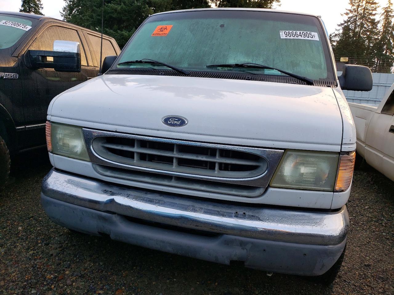2002 Ford Econoline E350 Super Duty Wagon White vin: 1FBSS31S32HA07361
