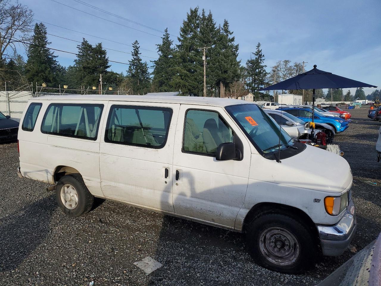 2002 Ford Econoline E350 Super Duty Wagon White vin: 1FBSS31S32HA07361
