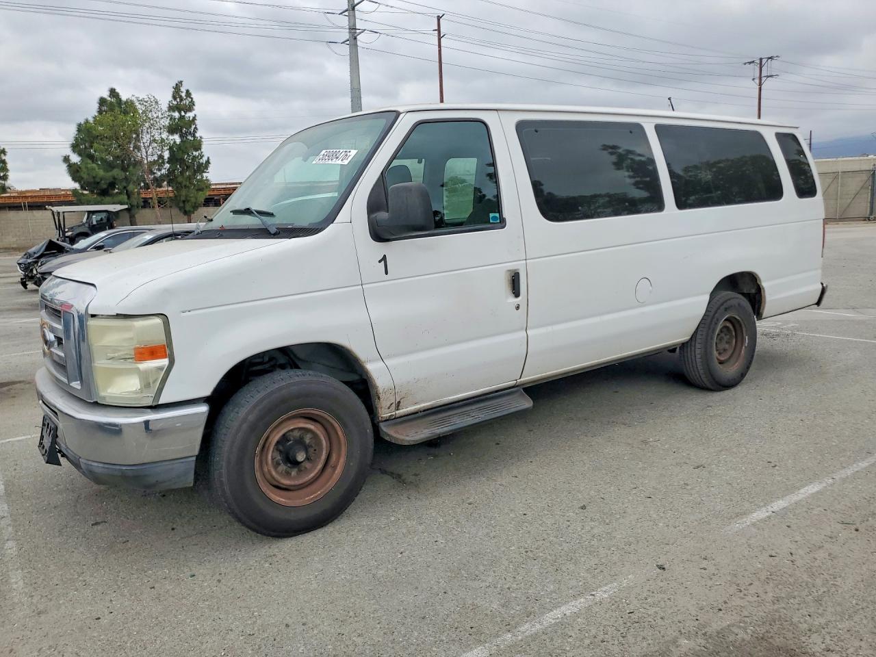 2011 Ford Econoline E350 Super Duty Wagon White vin: 1FBSS3BL1BDA35836