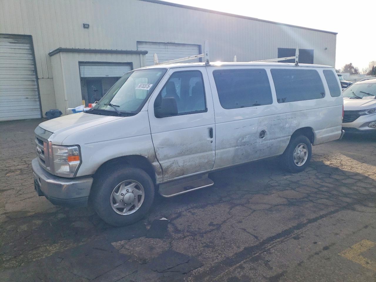 2014 Ford Econoline E350 Super Duty Wagon White vin: 1FBSS3BL1EDA77122