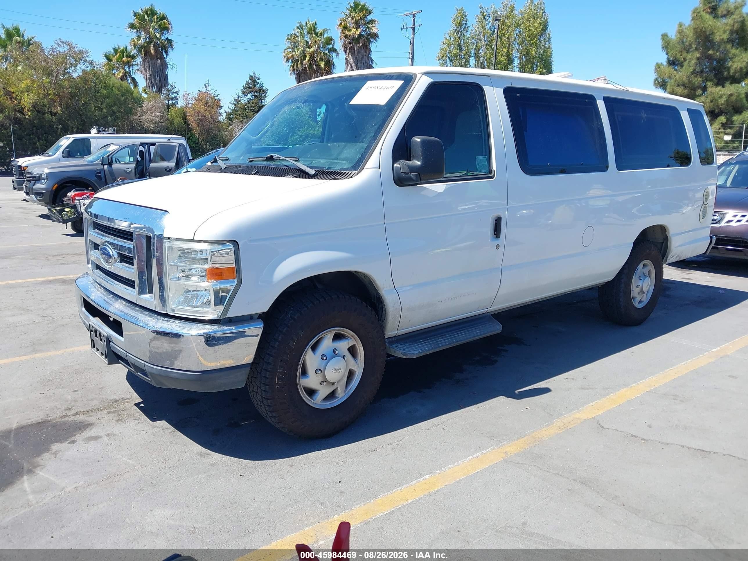 2012 Ford E-350 Super Duty Xlt White vin: 1FBSS3BL5CDA44699