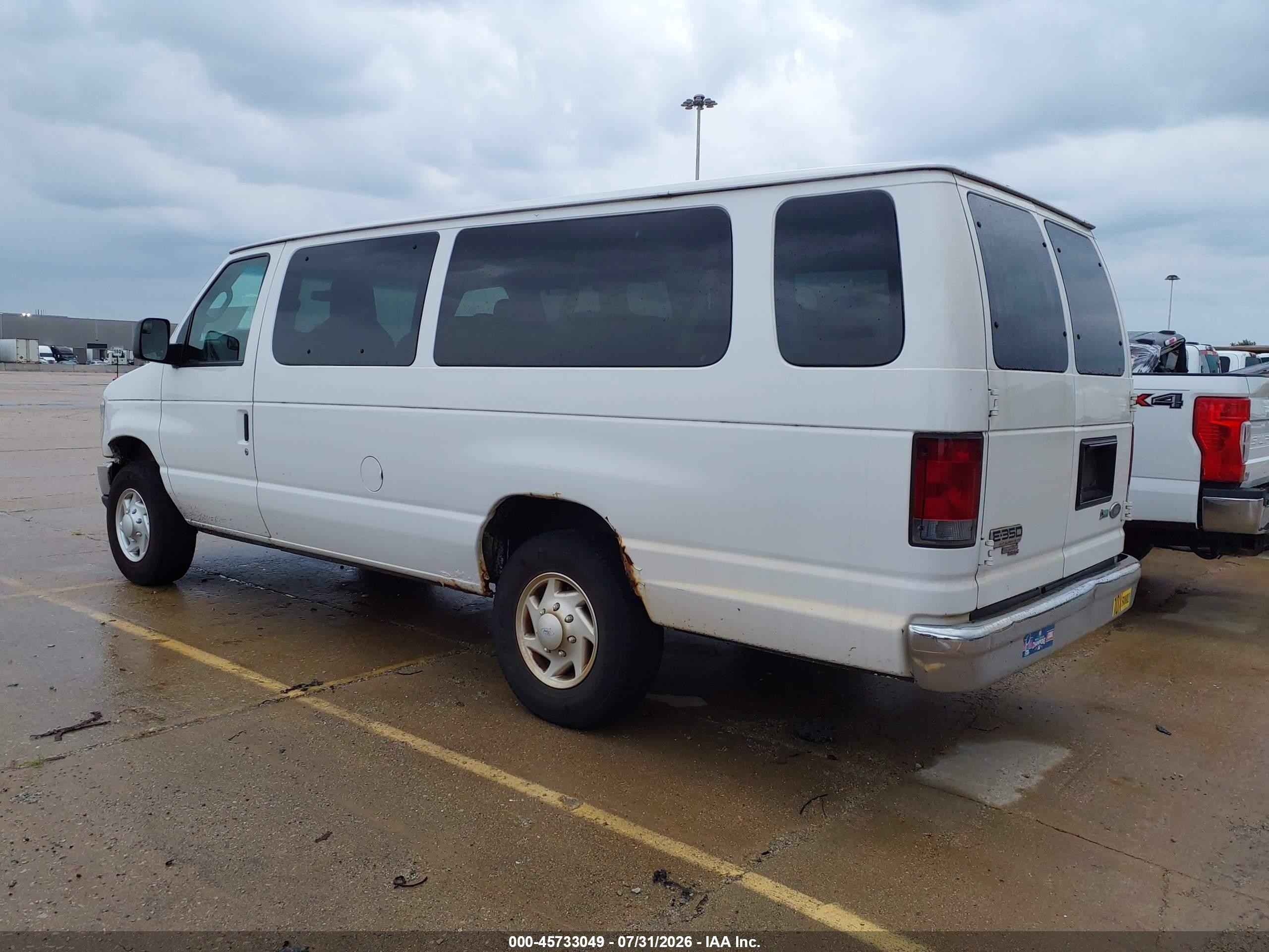 2012 Ford E-350 Super Duty Xlt White vin: 1FBSS3BL8CDA76353