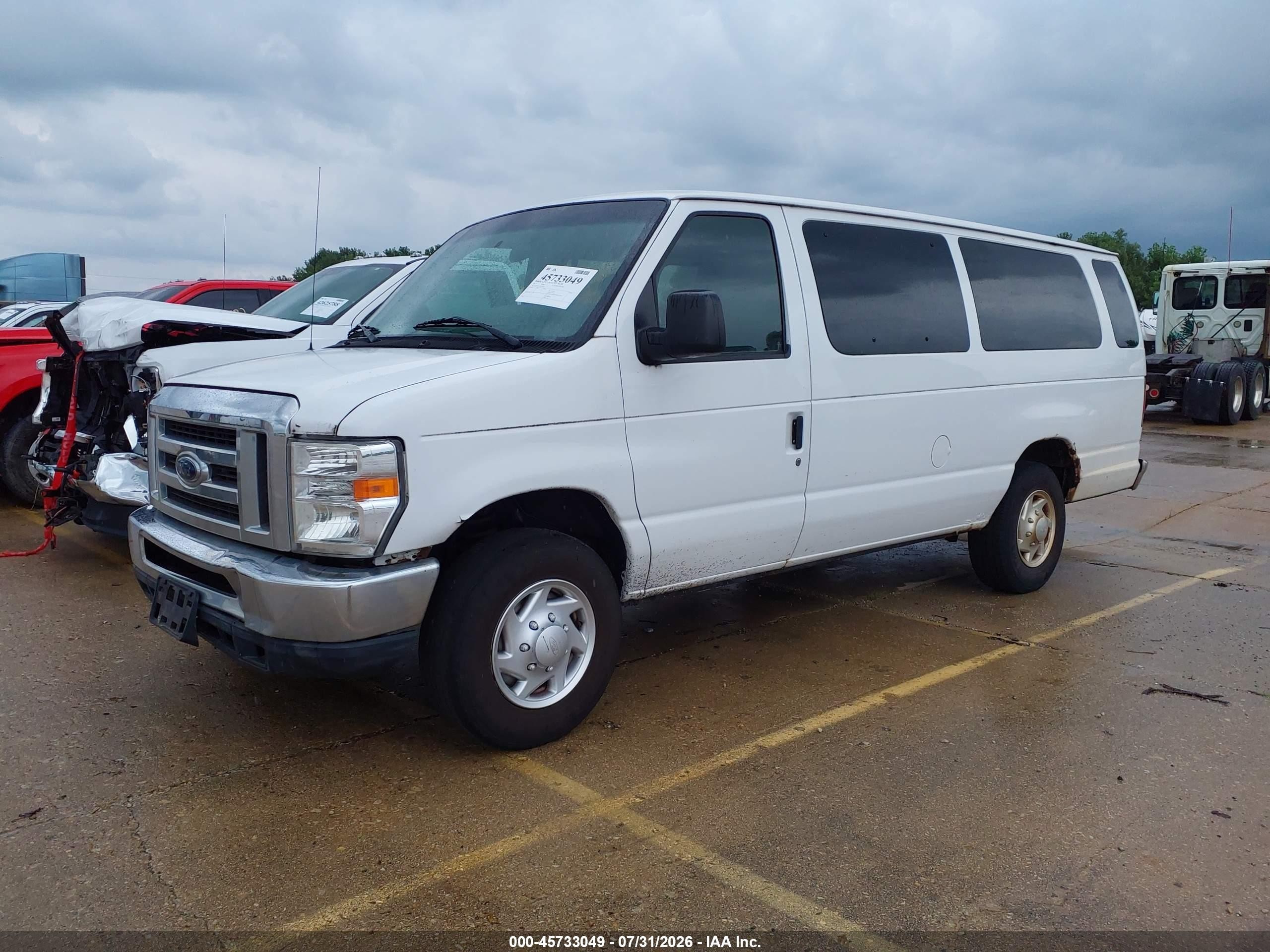 2012 Ford E-350 Super Duty Xlt White vin: 1FBSS3BL8CDA76353