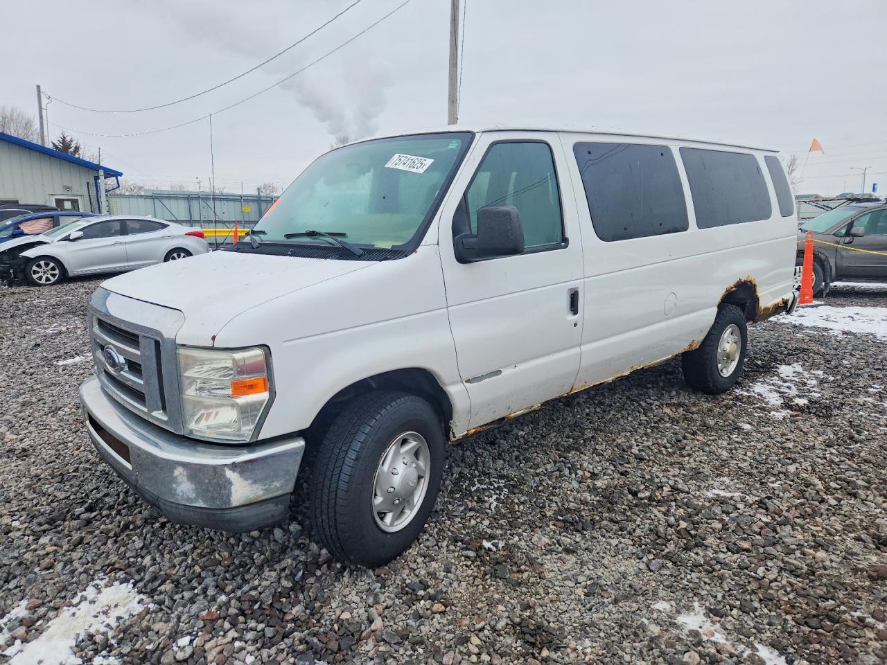 2010 Ford Econoline E350 Super Duty Wagon White vin: 1FBSS3BL9ADA73037