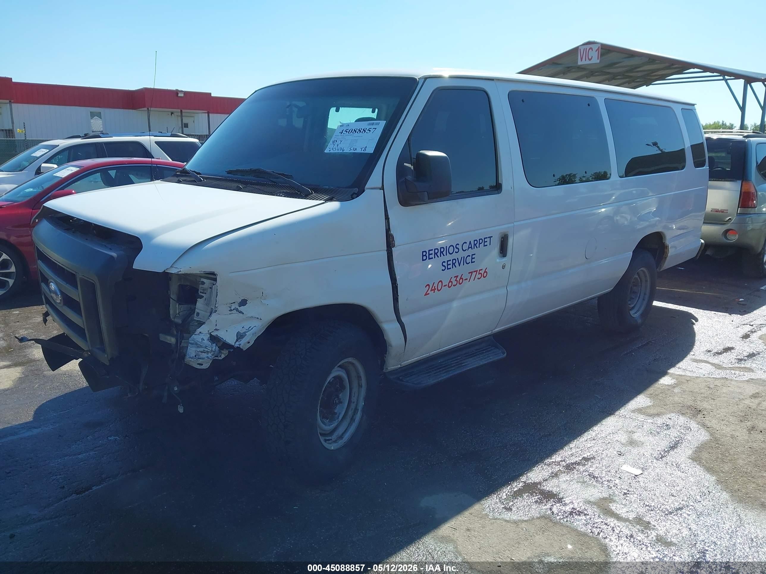 2012 Ford E-350 Super Duty Xl White vin: 1FBSS3BLXCDA08586