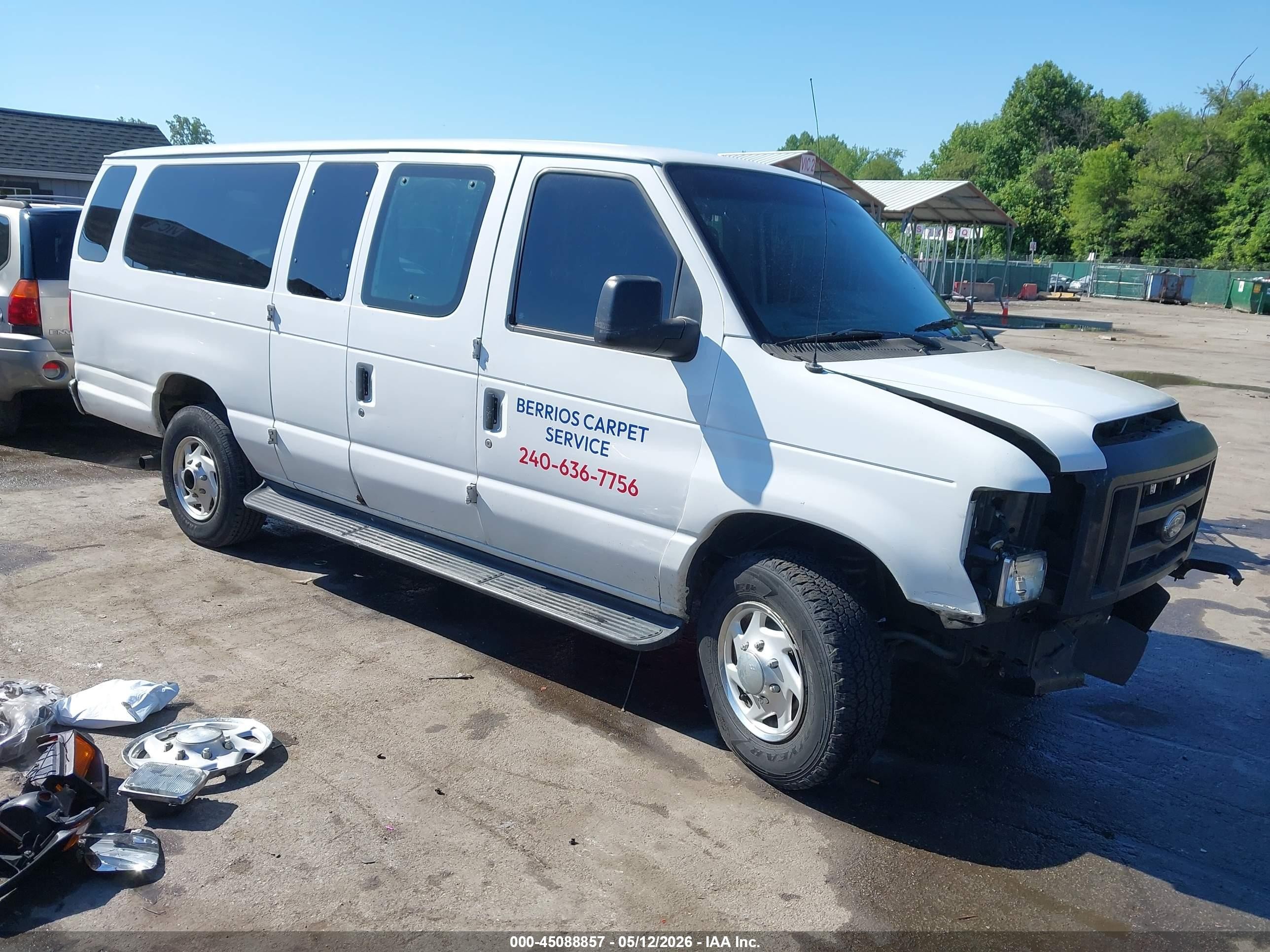 2012 Ford E-350 Super Duty Xl White vin: 1FBSS3BLXCDA08586