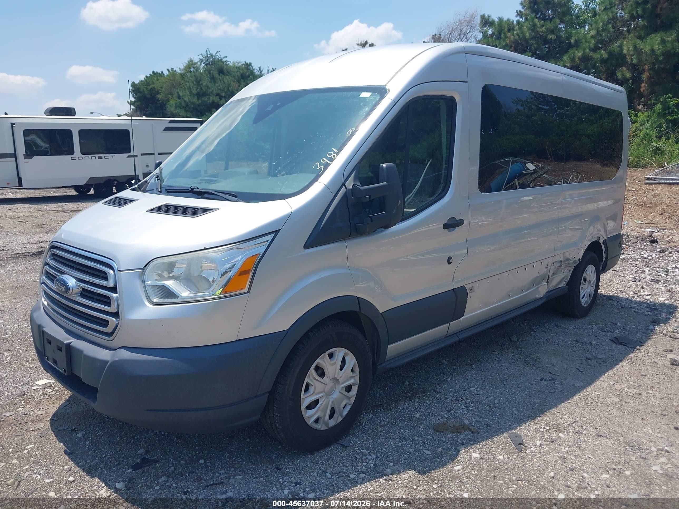2015 Ford Transit-350 Xlt Silver vin: 1FBZX2CG0FKA95345