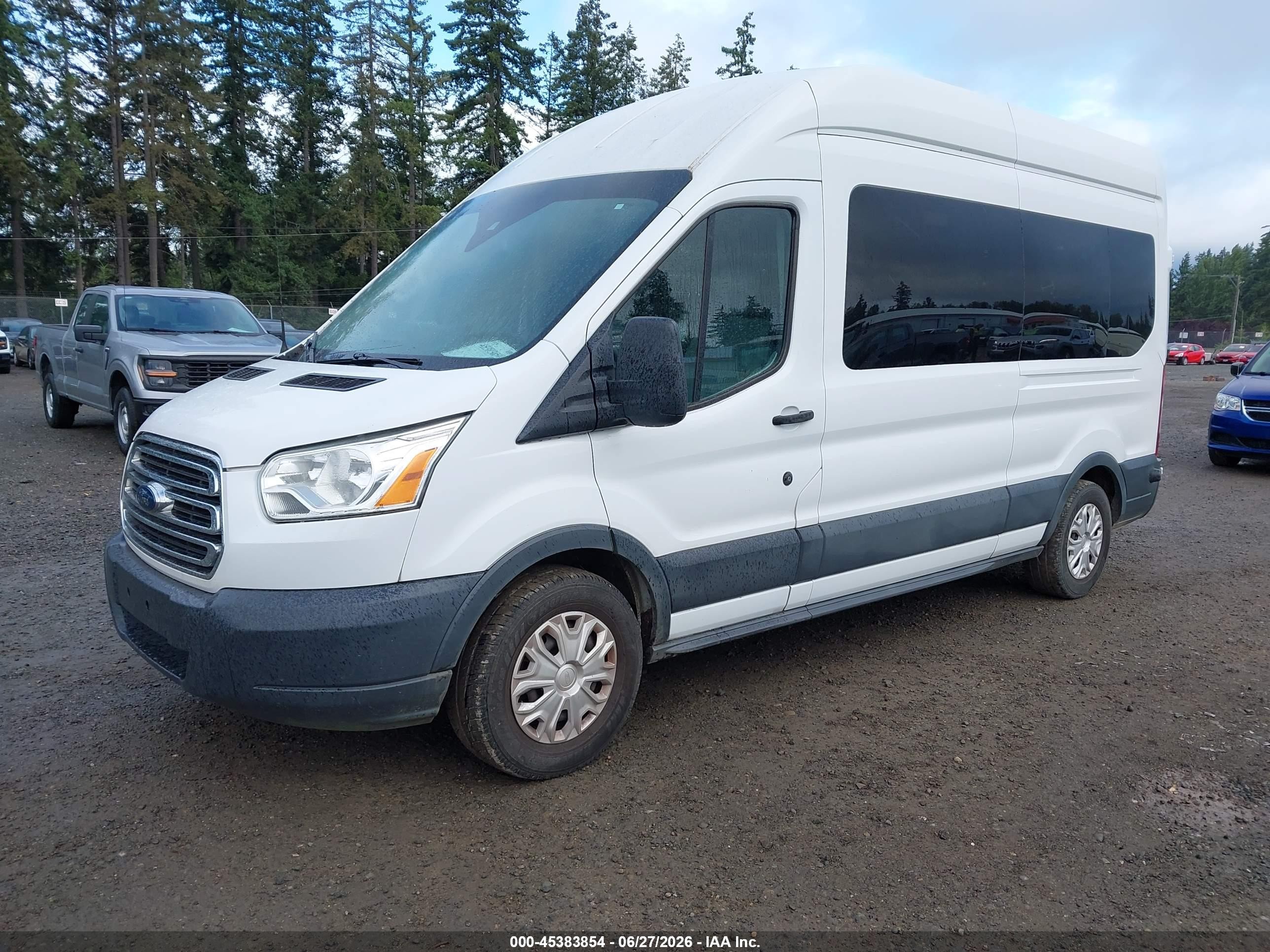2015 Ford Transit-350 Xlt White vin: 1FBZX2XM5FKB13757
