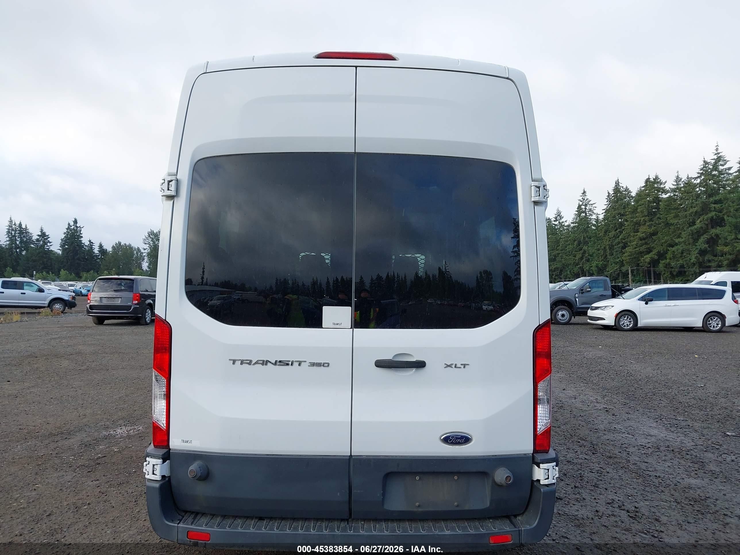 2015 Ford Transit-350 Xlt White vin: 1FBZX2XM5FKB13757
