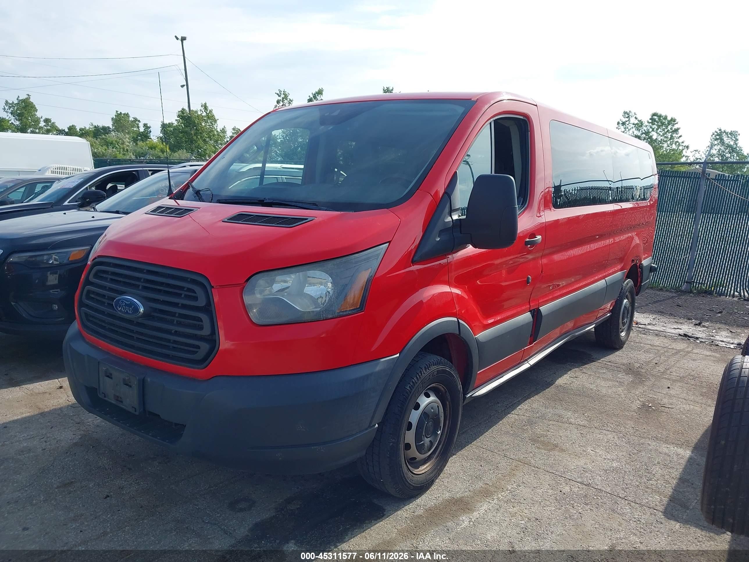 2016 Ford Transit-350 Xl Red vin: 1FBZX2YM0GKA75399