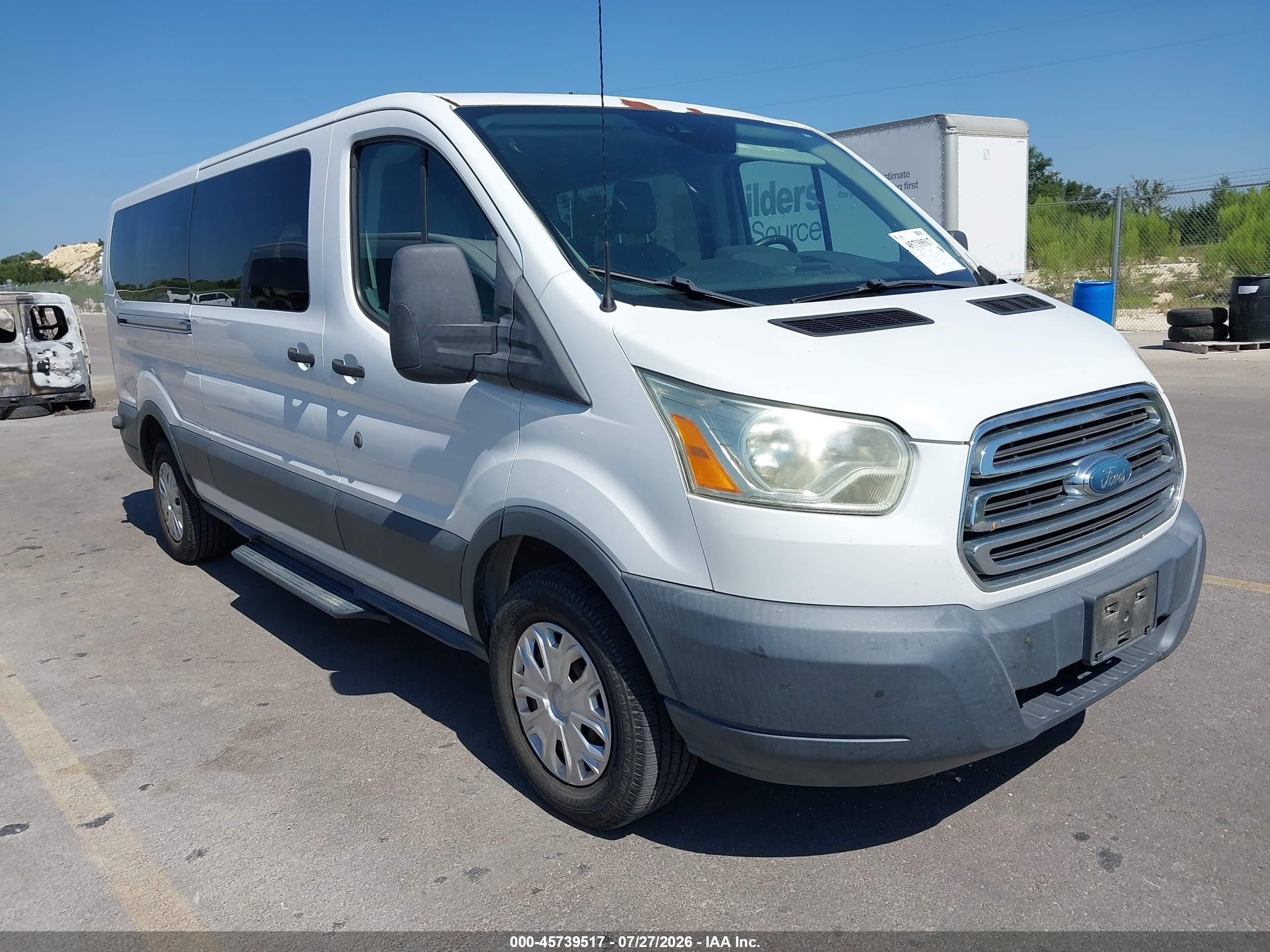 2015 Ford Transit-350 Xlt White vin: 1FBZX2YM8FKB01570