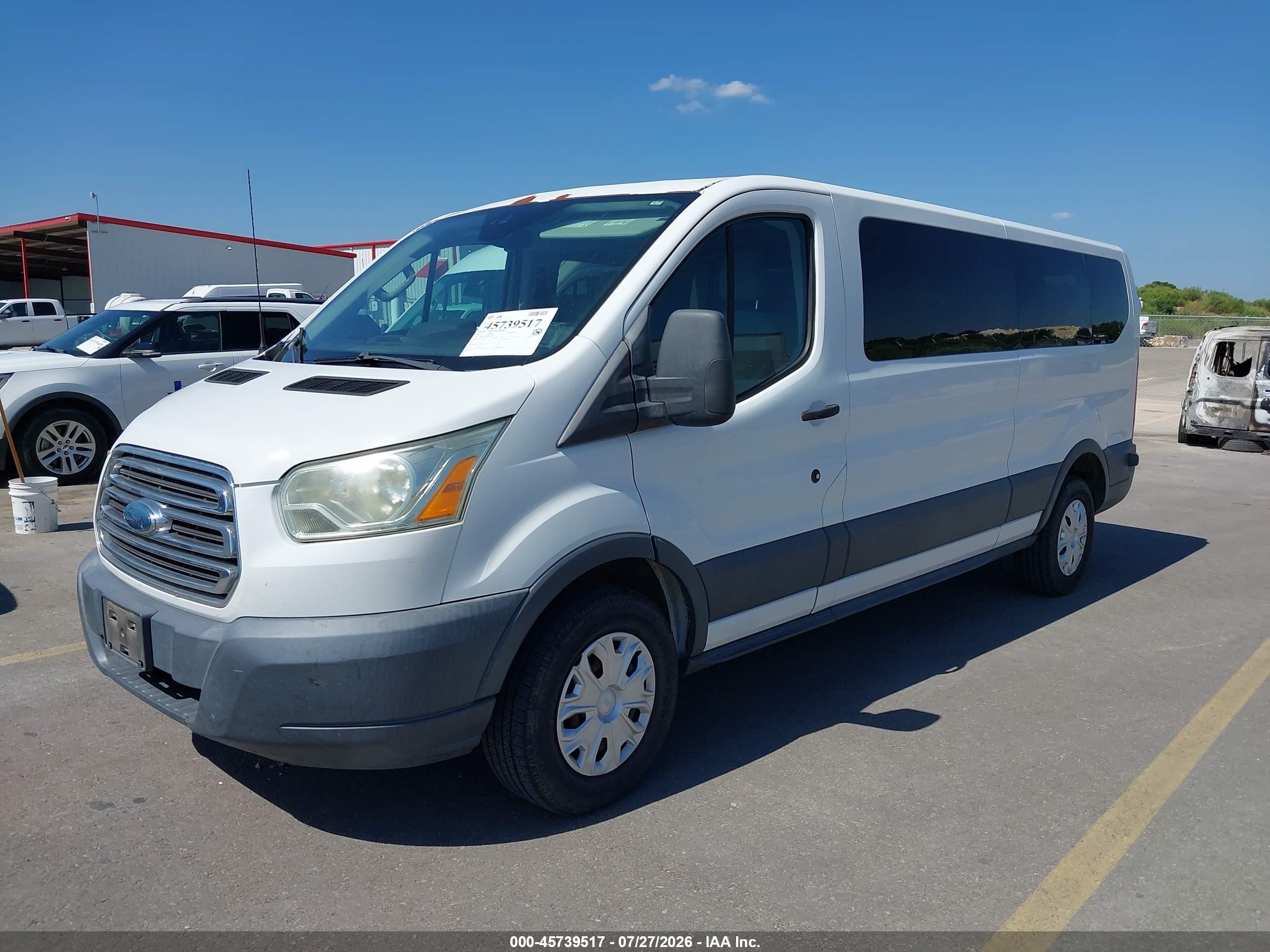 2015 Ford Transit-350 Xlt White vin: 1FBZX2YM8FKB01570