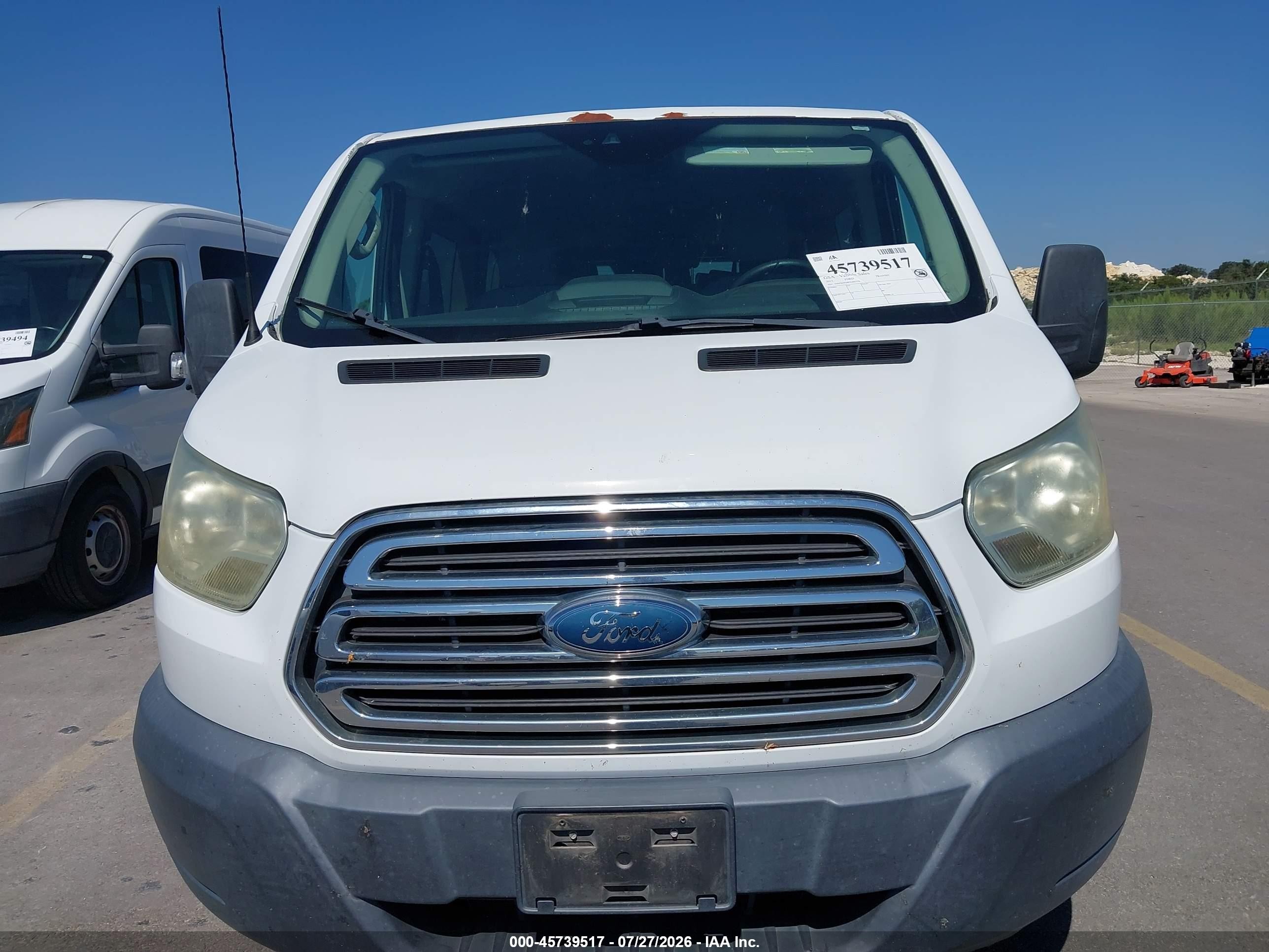 2015 Ford Transit-350 Xlt White vin: 1FBZX2YM8FKB01570