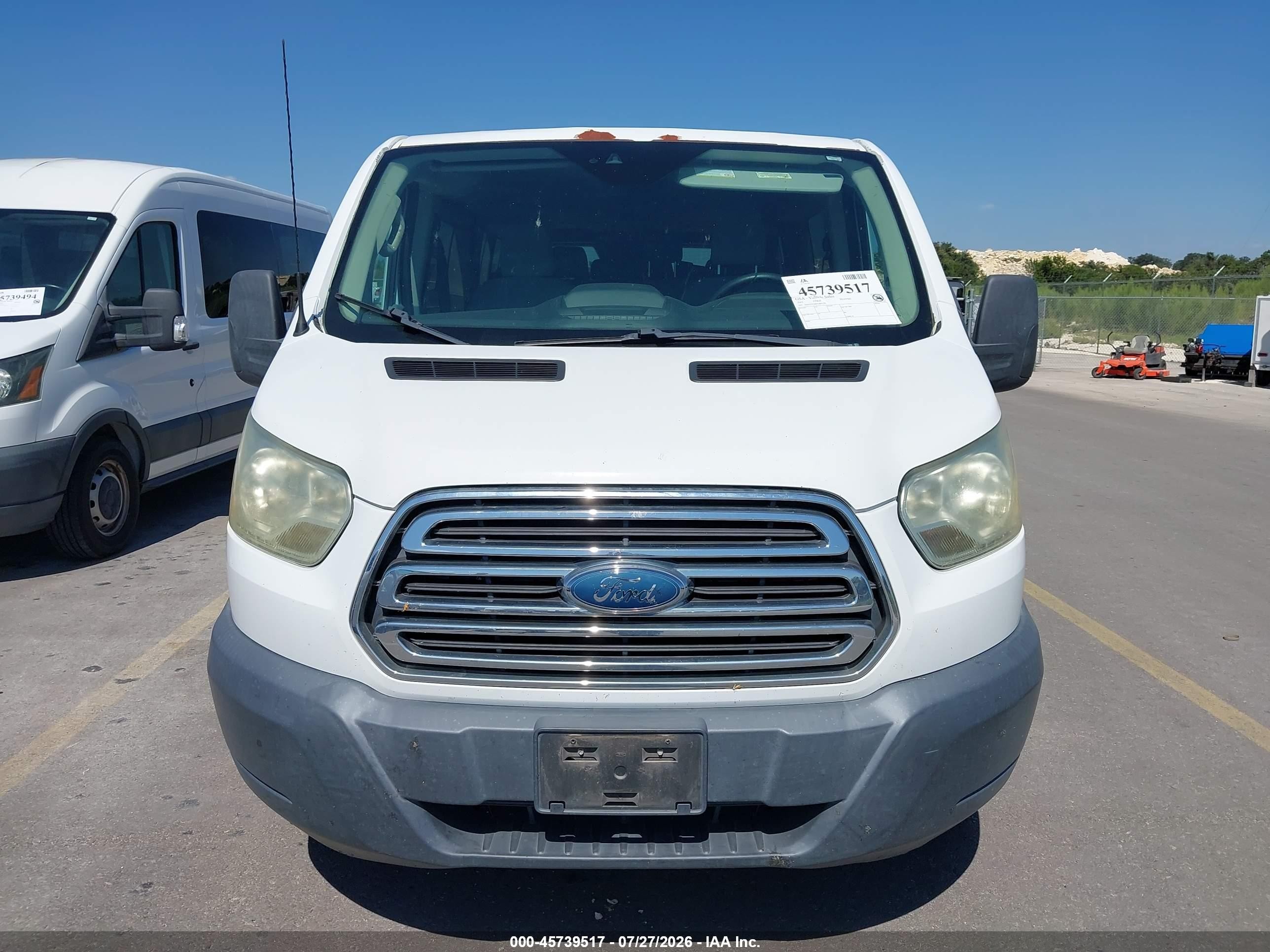 2015 Ford Transit-350 Xlt White vin: 1FBZX2YM8FKB01570
