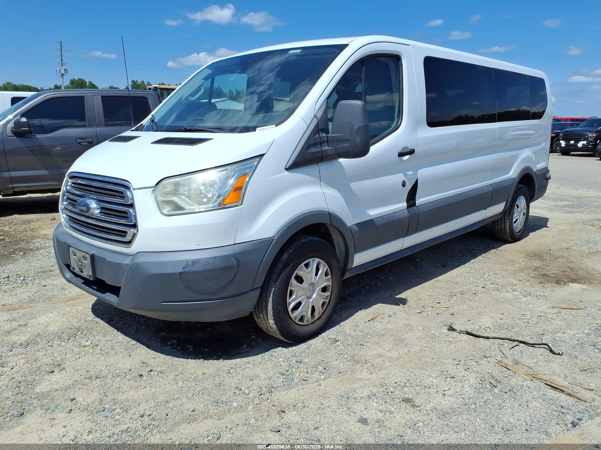 2015 Ford Transit-350 Xl/xlt White vin: 1FBZX2ZM0FKB01710