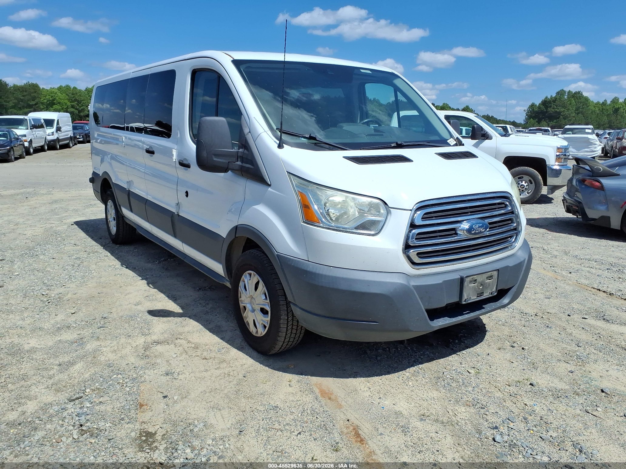 2015 Ford Transit-350 Xl/xlt White vin: 1FBZX2ZM0FKB01710