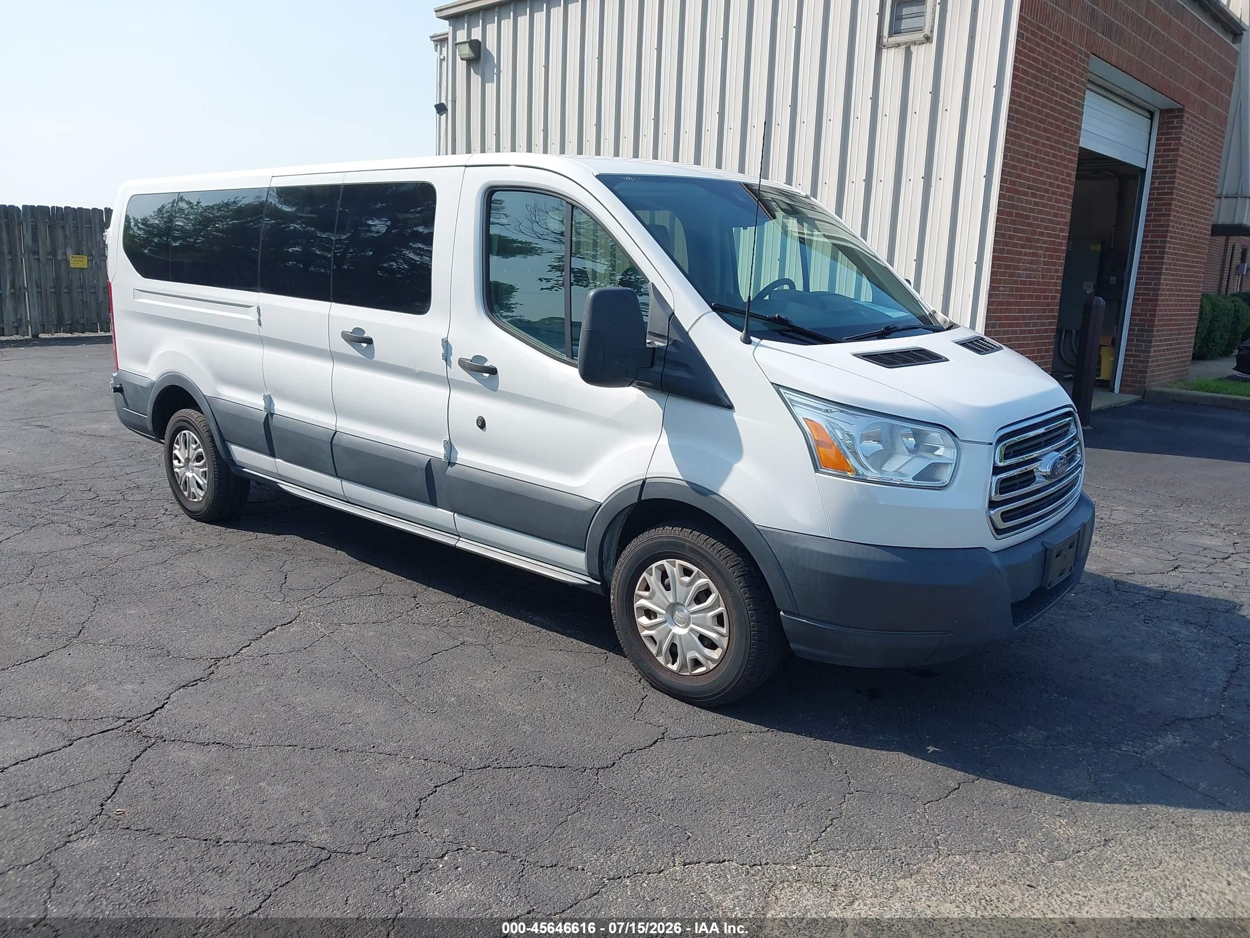 2015 Ford Transit-350 Xlt White vin: 1FBZX2ZM0FKB27871