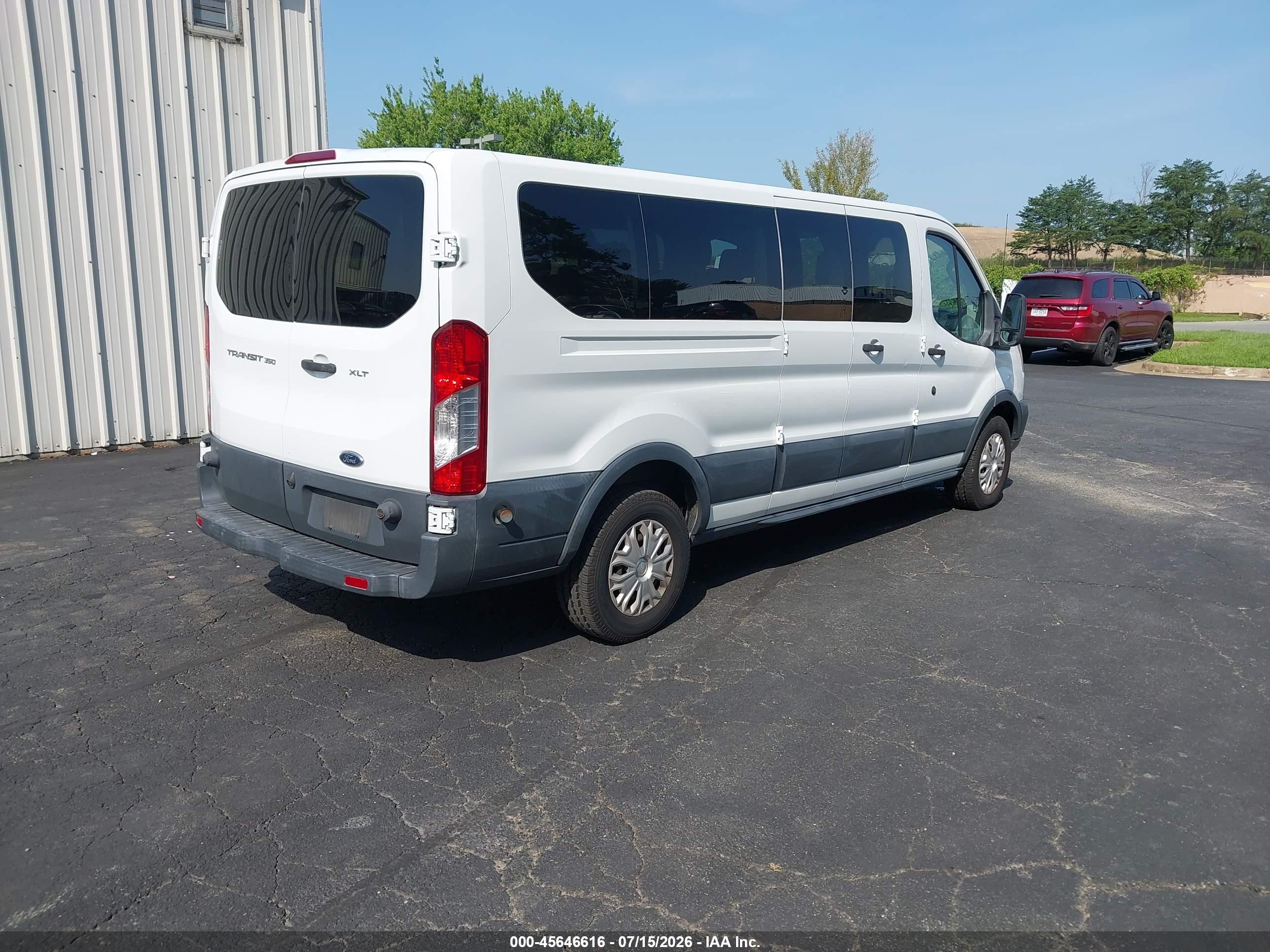 2015 Ford Transit-350 Xlt White vin: 1FBZX2ZM0FKB27871