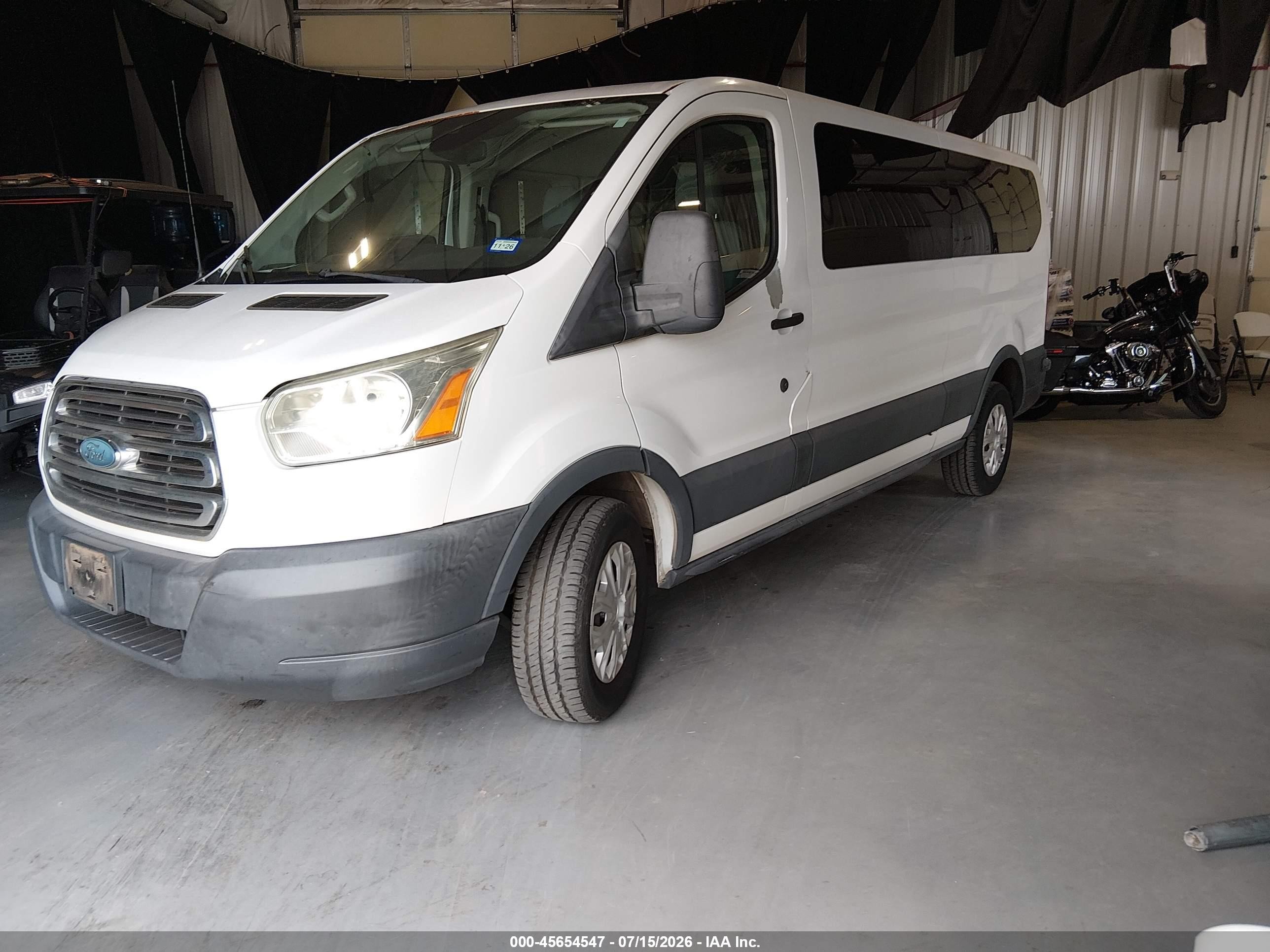 2015 Ford Transit-350 Xlt White vin: 1FBZX2ZM0FKB27918