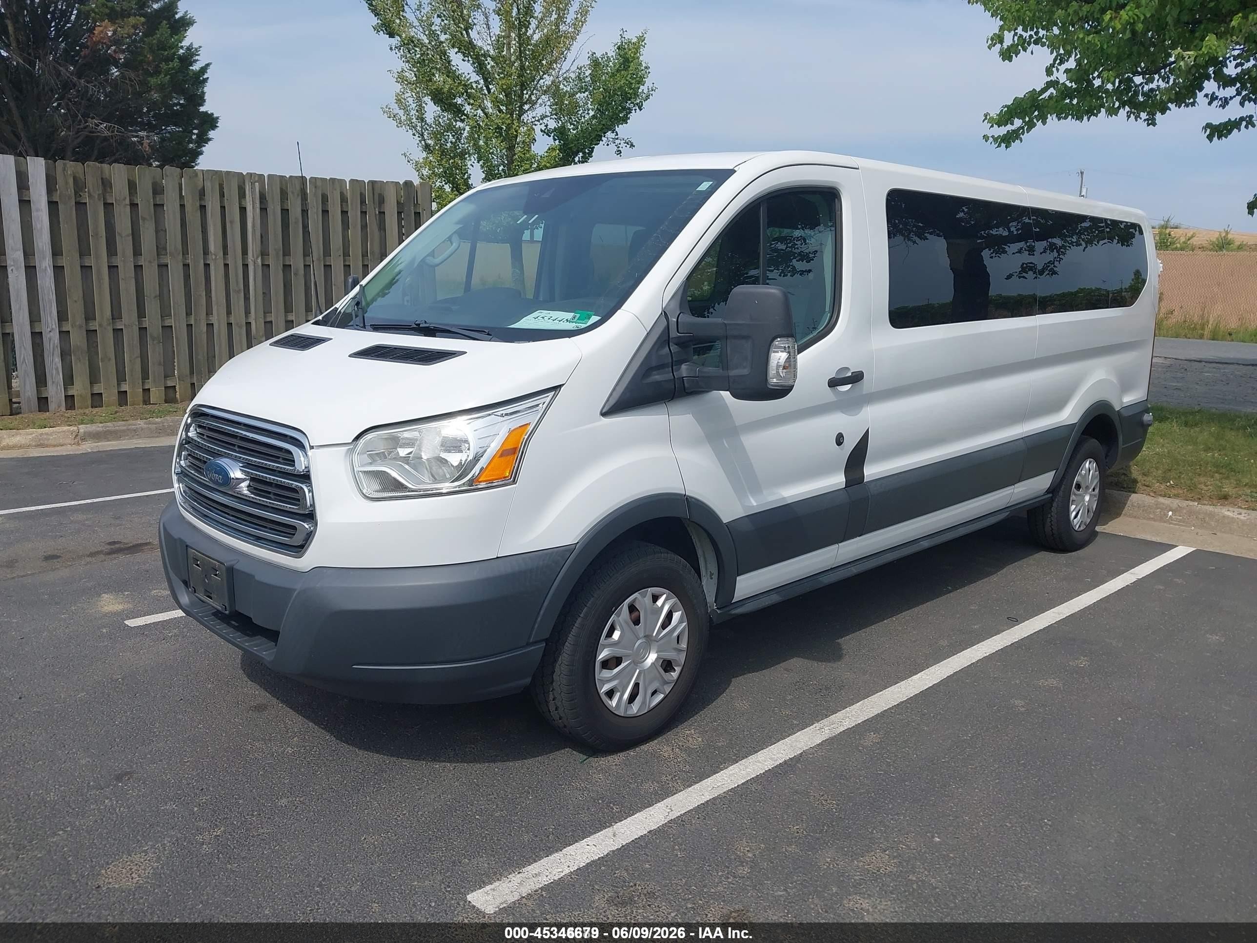 2015 Ford Transit-350 Xlt White vin: 1FBZX2ZM2FKB10134