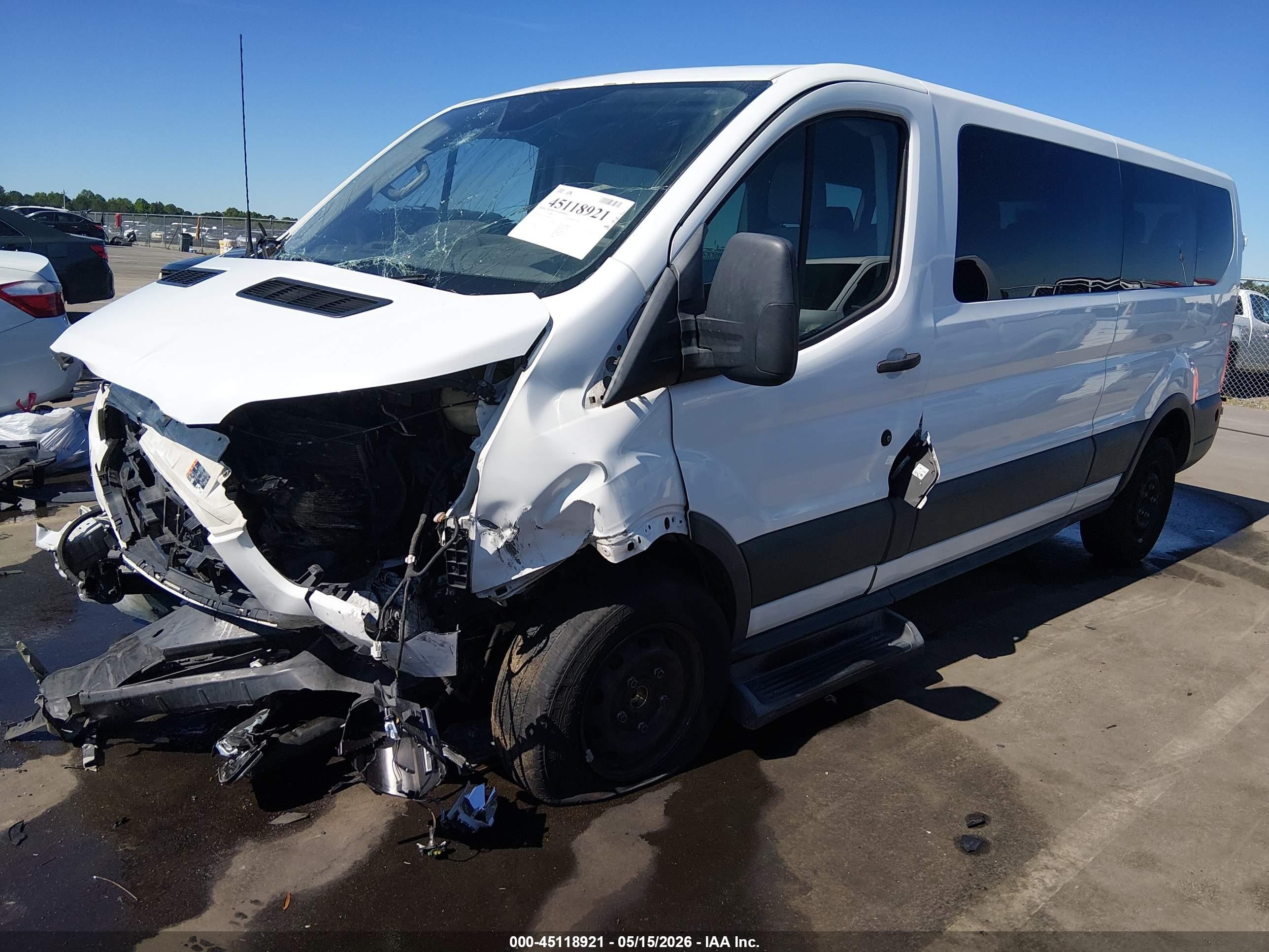 2015 Ford Transit-350 Xlt White vin: 1FBZX2ZM2FKB22753