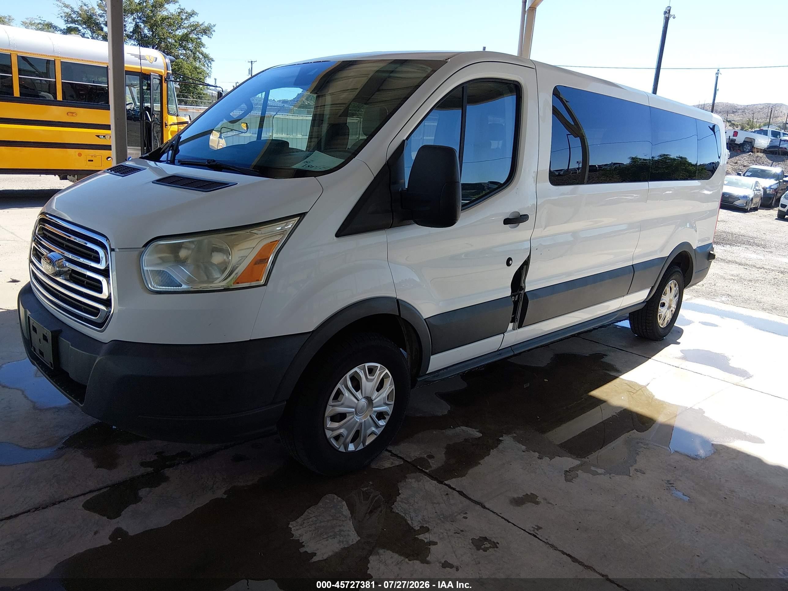 2015 Ford Transit-350 Xlt White vin: 1FBZX2ZM2FKB27726
