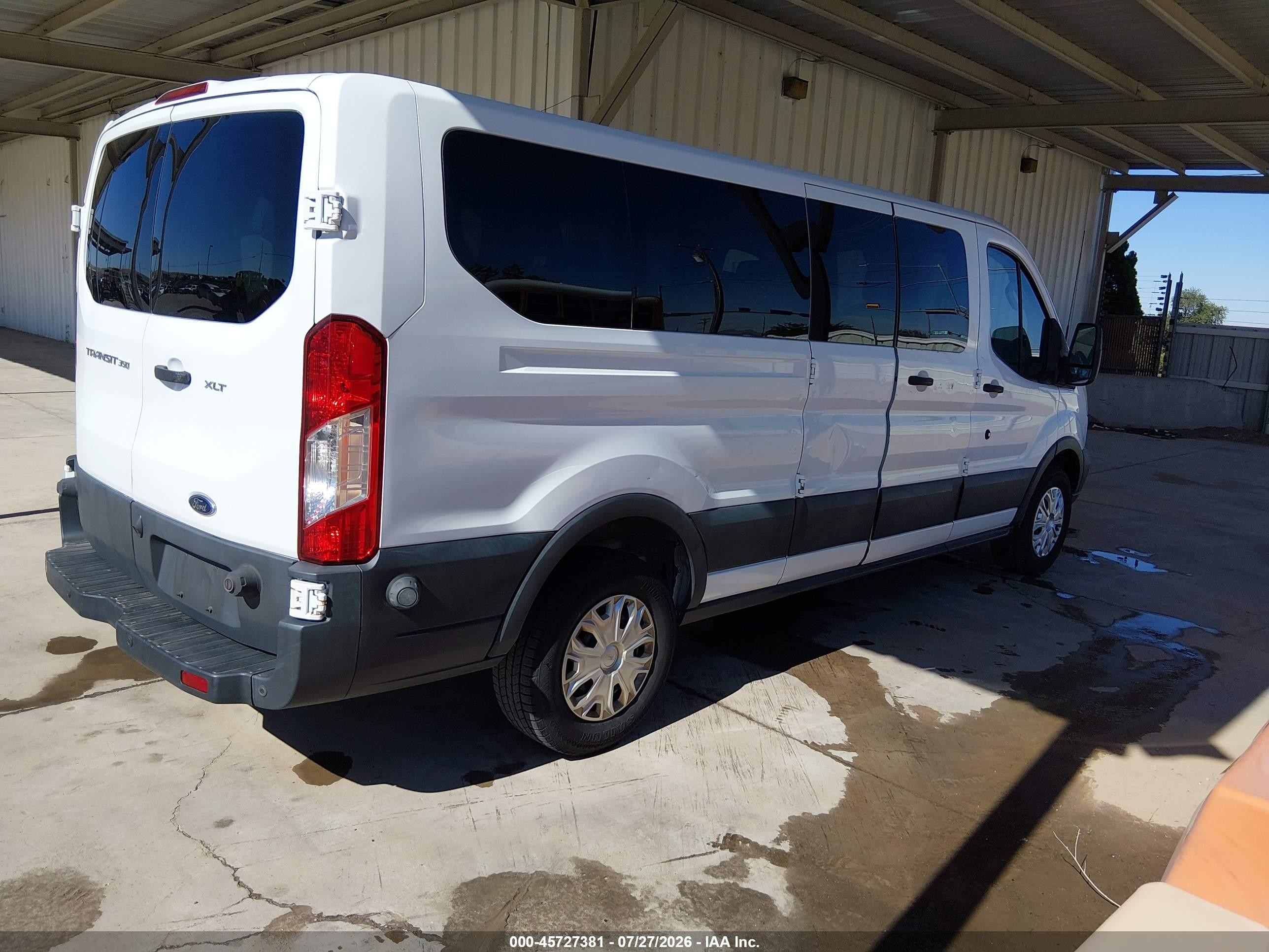 2015 Ford Transit-350 Xlt White vin: 1FBZX2ZM2FKB27726