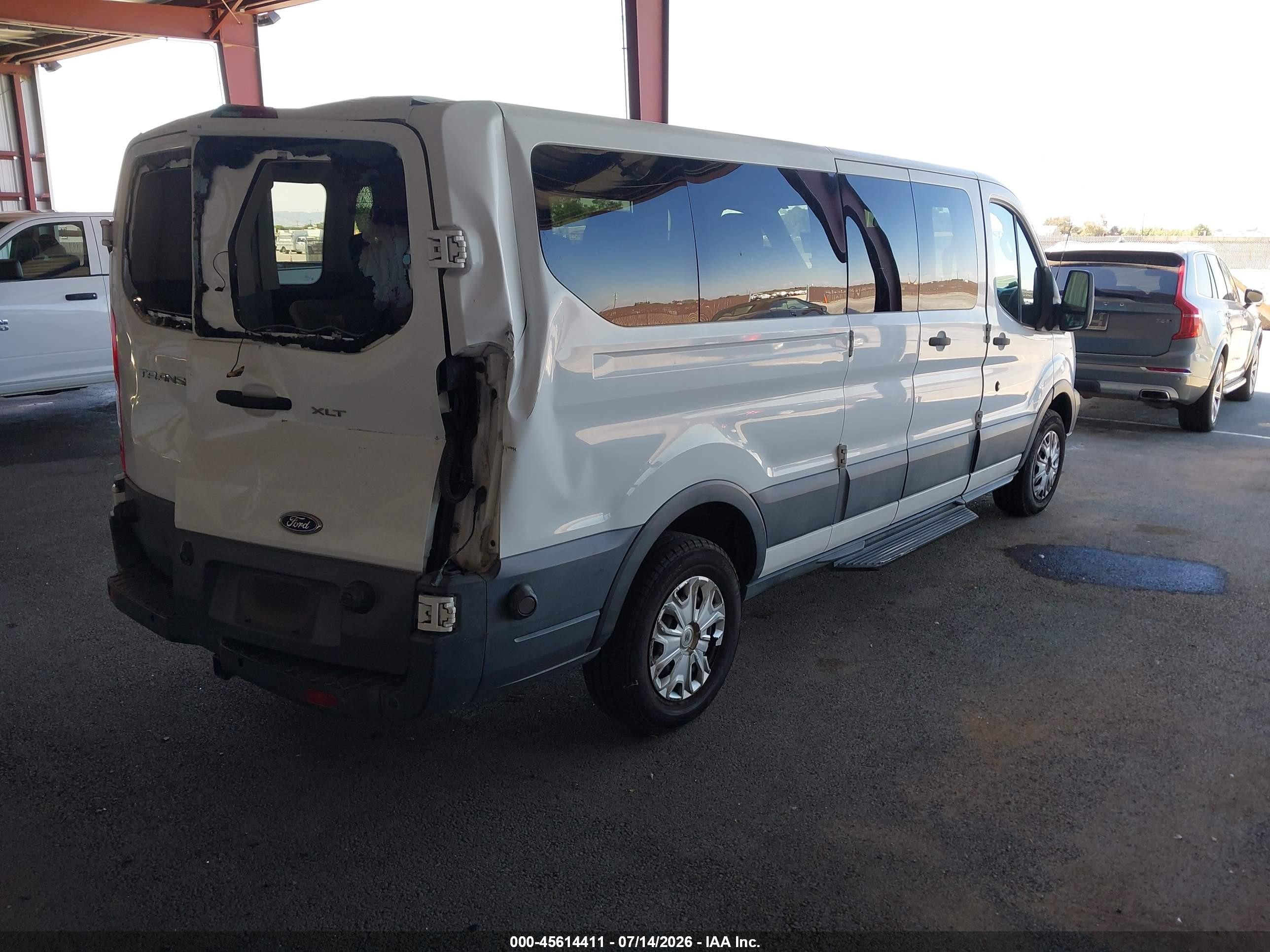 2015 Ford Transit-350 Xl/xlt White vin: 1FBZX2ZM3FKA21706