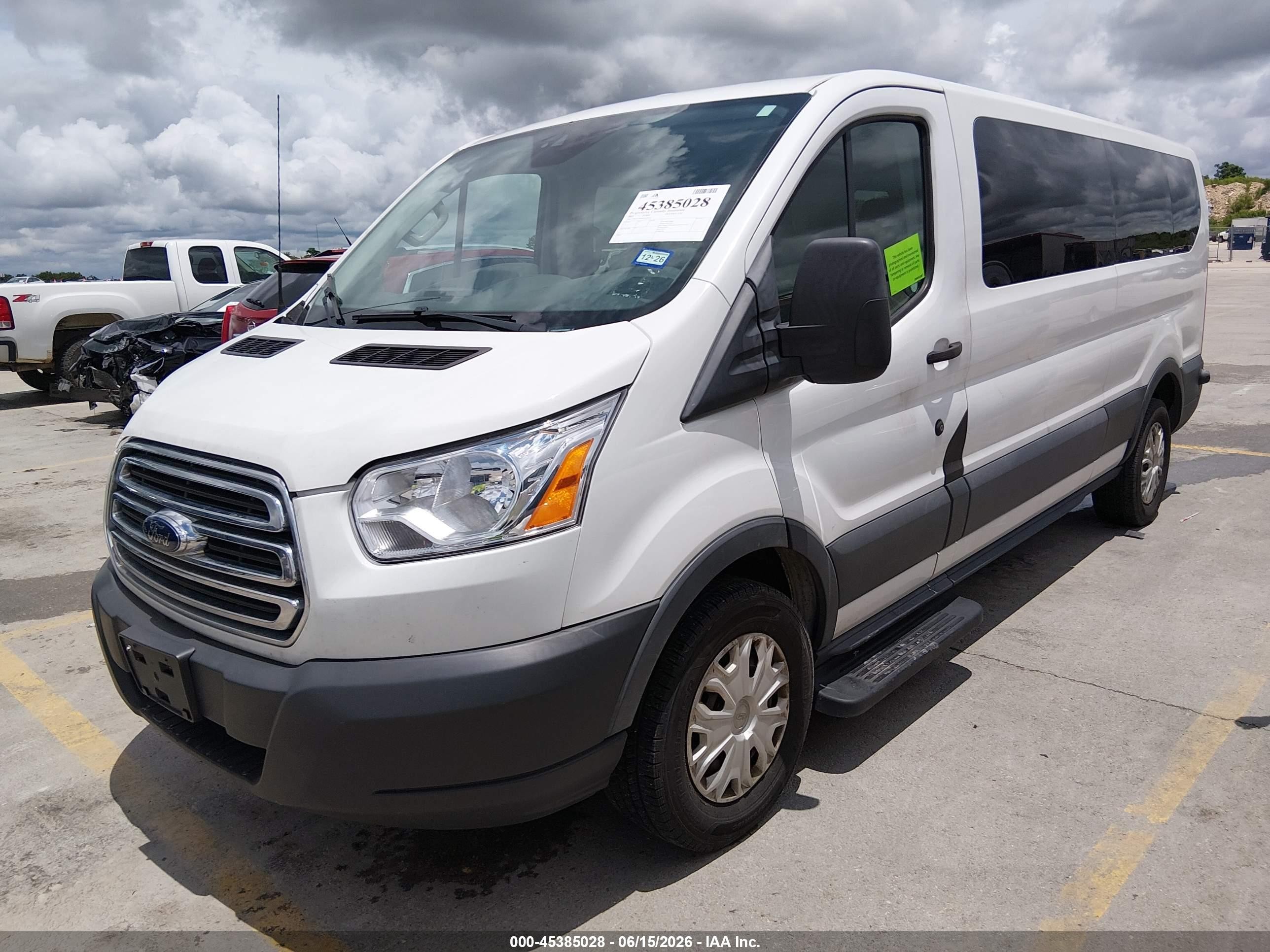 2015 Ford Transit-350 Xlt White vin: 1FBZX2ZM4FKA39342