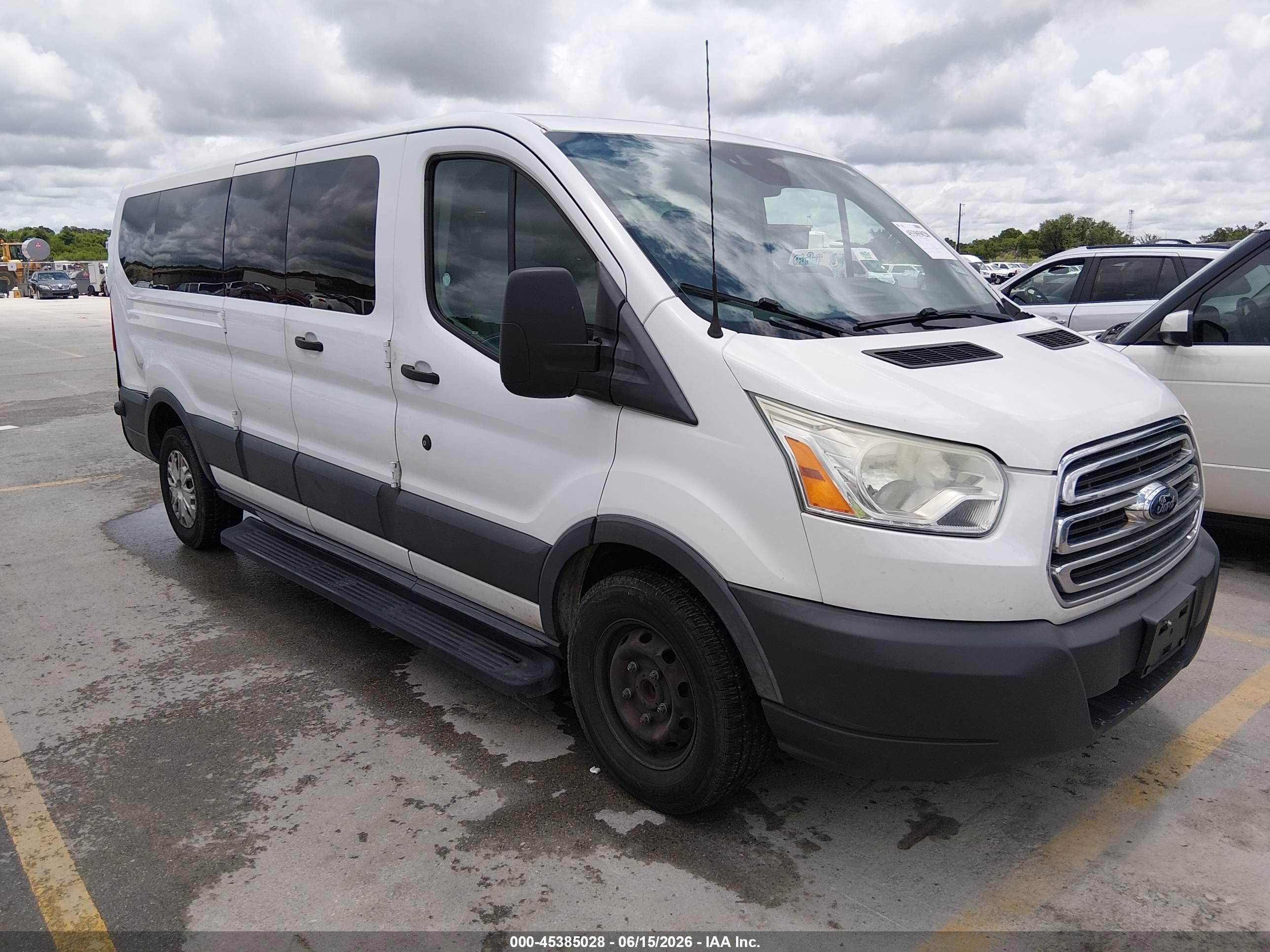 2015 Ford Transit-350 Xlt White vin: 1FBZX2ZM4FKA39342