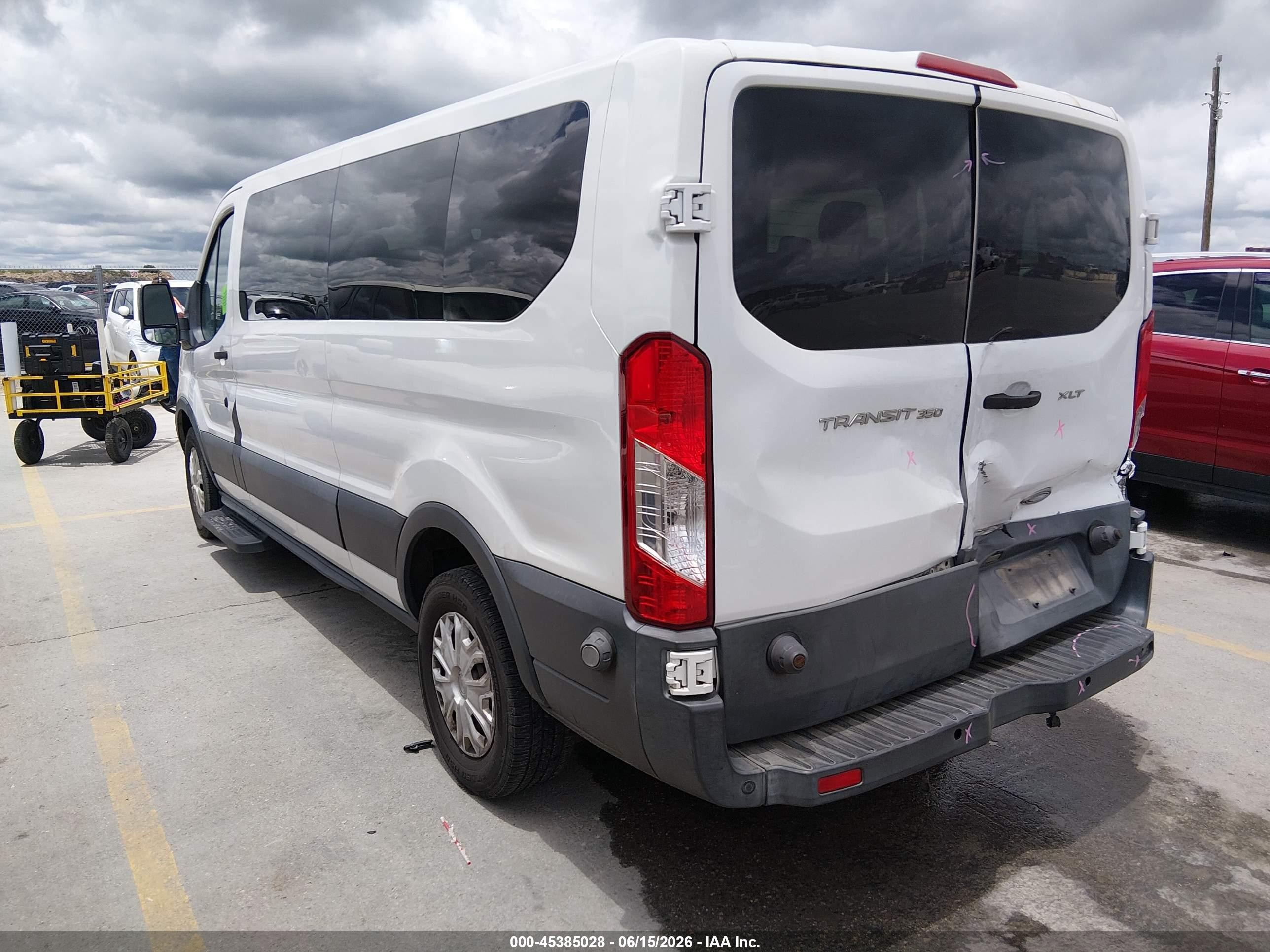 2015 Ford Transit-350 Xlt White vin: 1FBZX2ZM4FKA39342