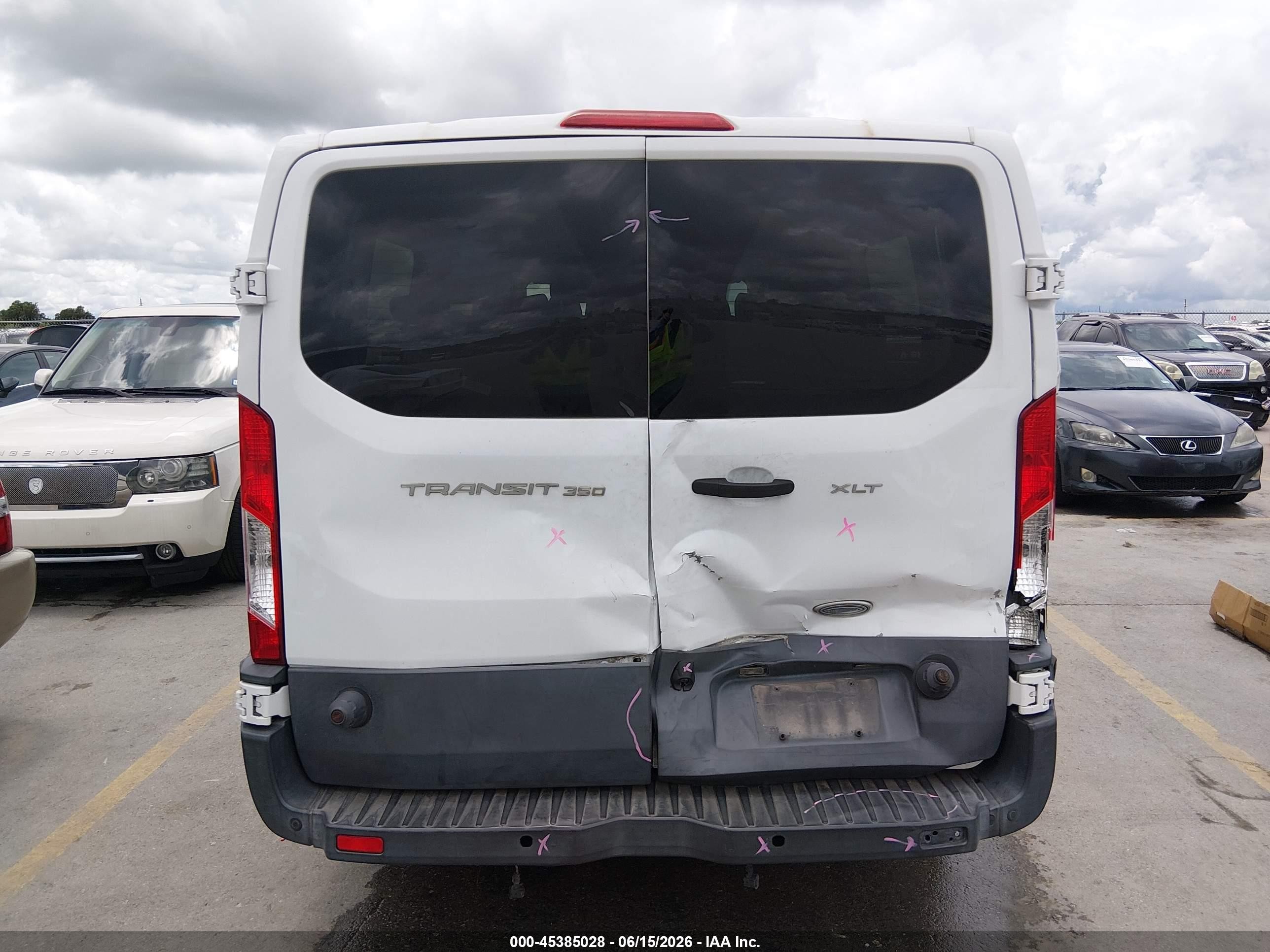 2015 Ford Transit-350 Xlt White vin: 1FBZX2ZM4FKA39342