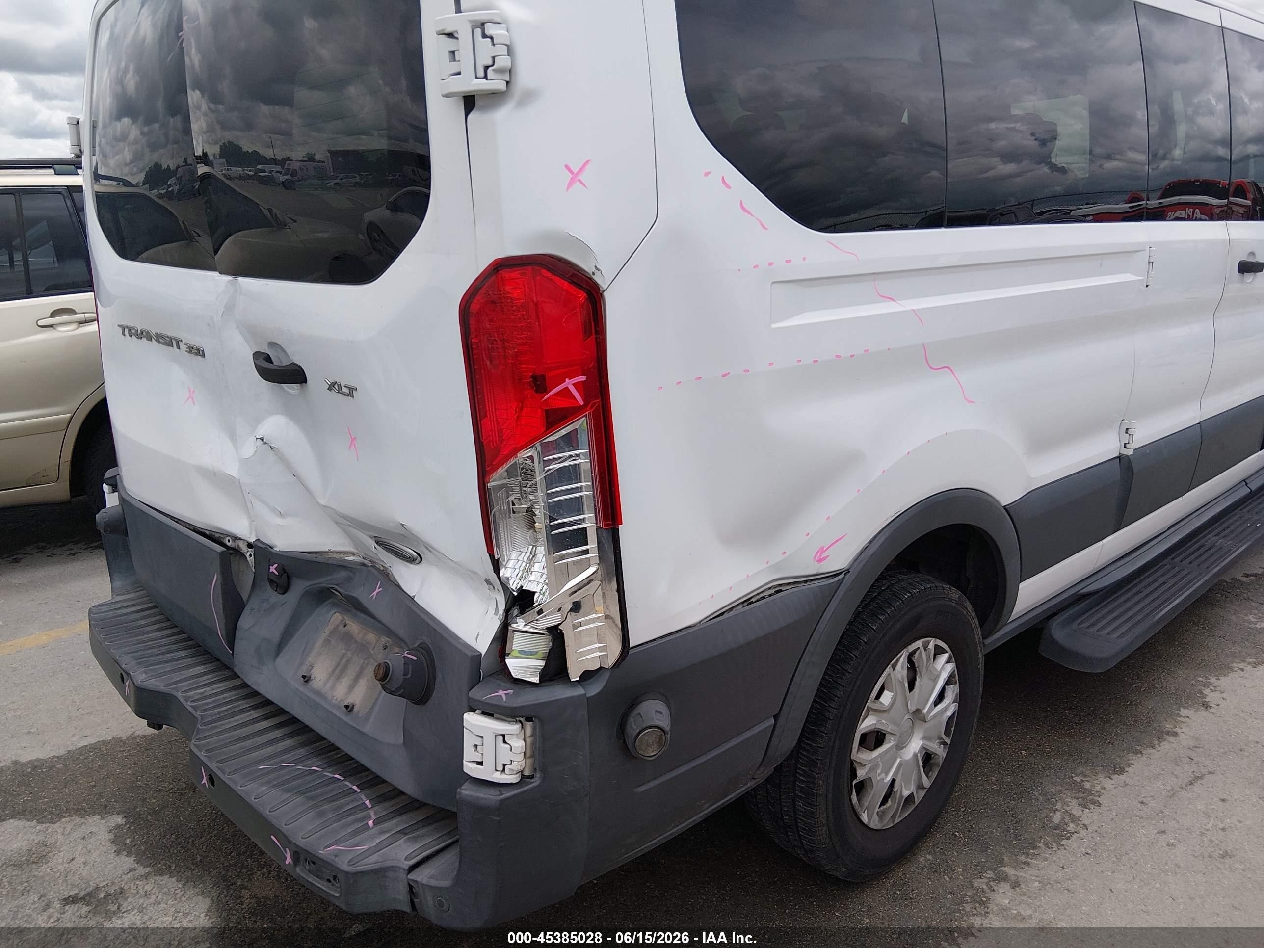 2015 Ford Transit-350 Xlt White vin: 1FBZX2ZM4FKA39342