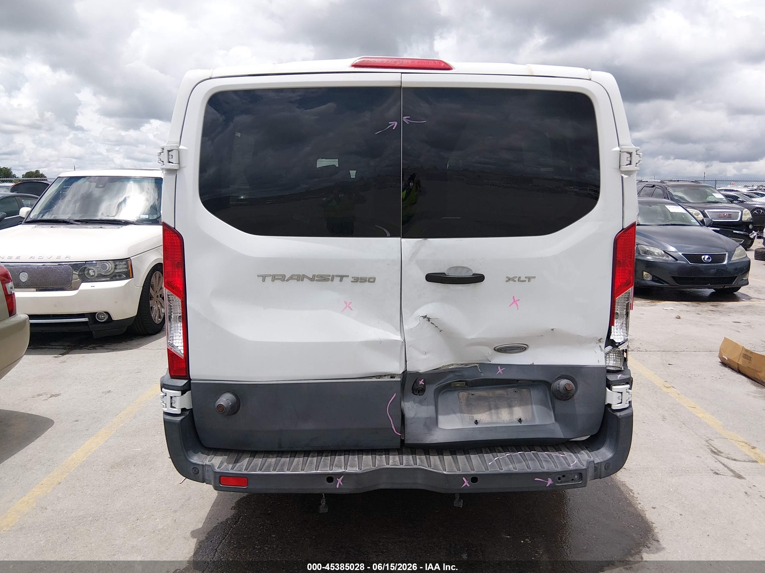 2015 Ford Transit-350 Xlt White vin: 1FBZX2ZM4FKA39342