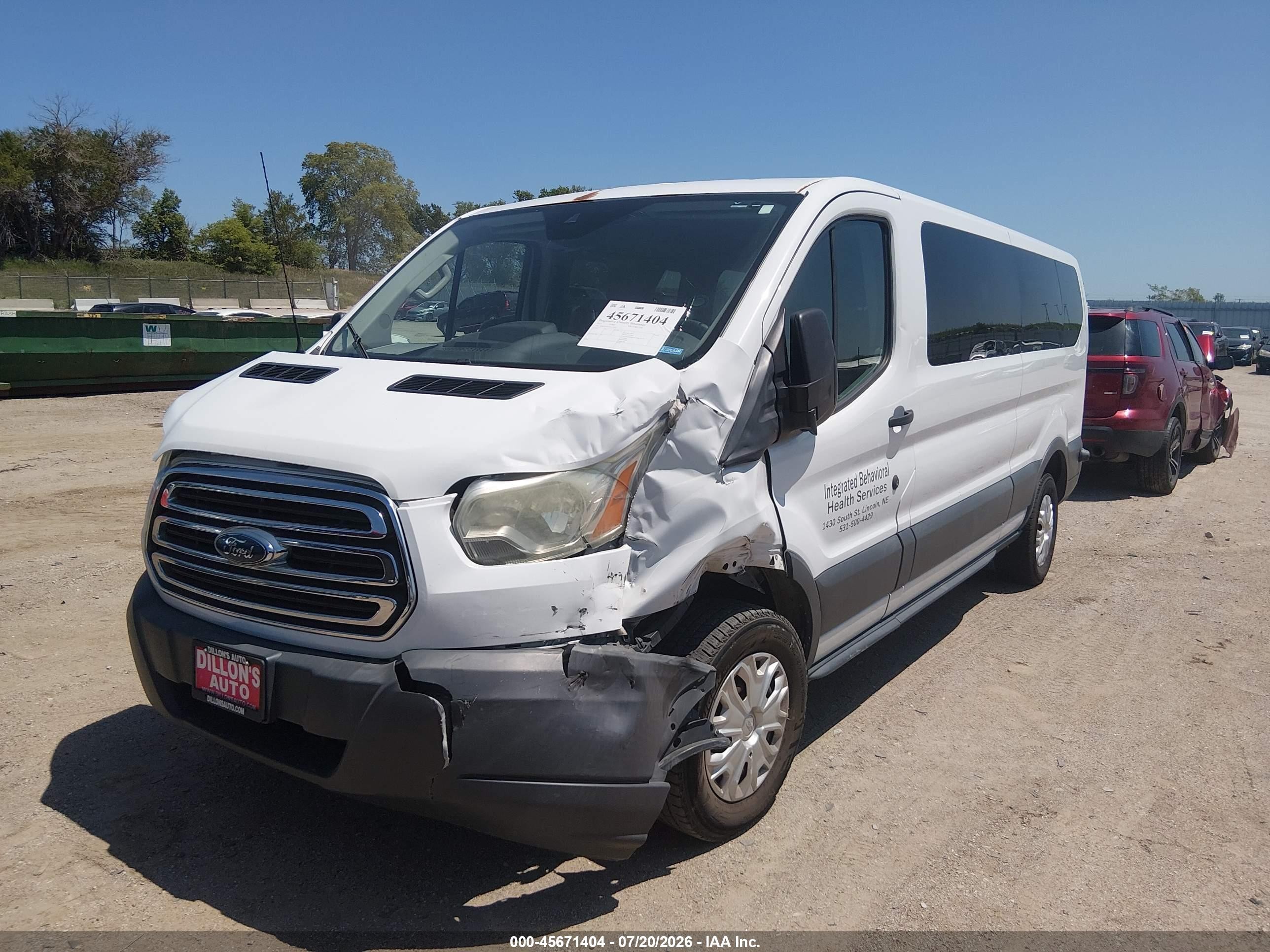 2015 Ford Transit-350 Xlt White vin: 1FBZX2ZM4FKA97922