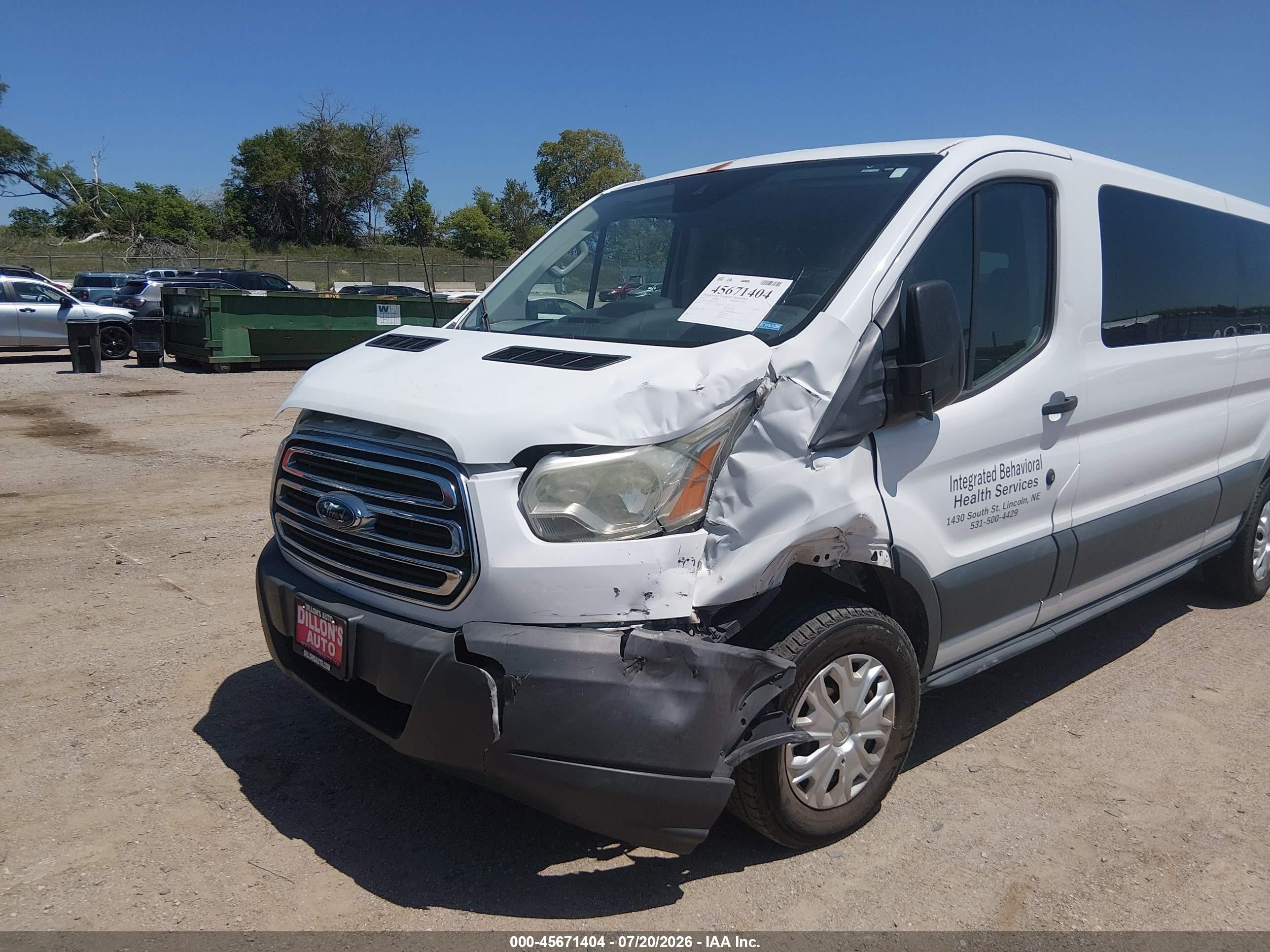 2015 Ford Transit-350 Xlt White vin: 1FBZX2ZM4FKA97922