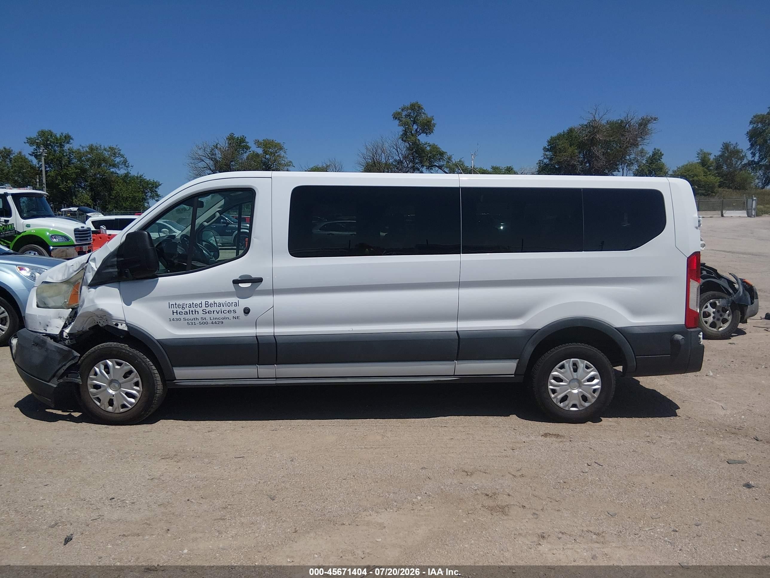 2015 Ford Transit-350 Xlt White vin: 1FBZX2ZM4FKA97922