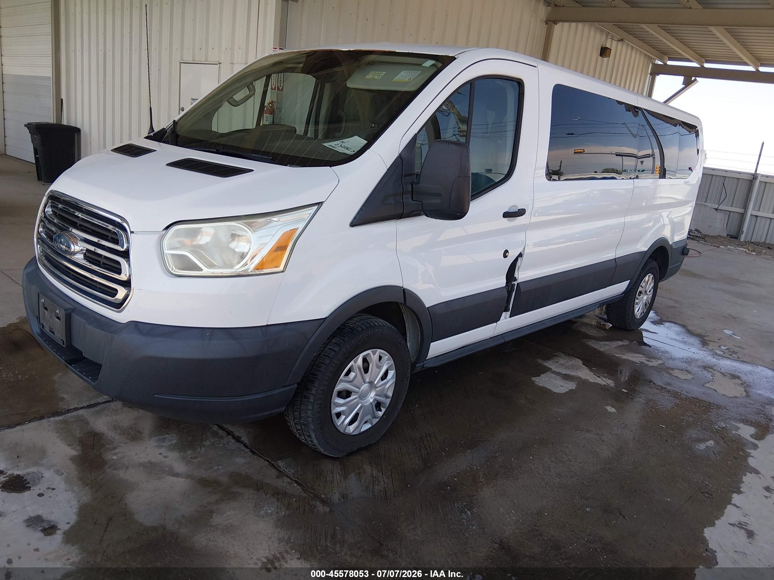 2015 Ford Transit-350 Xlt White vin: 1FBZX2ZM4FKB27727