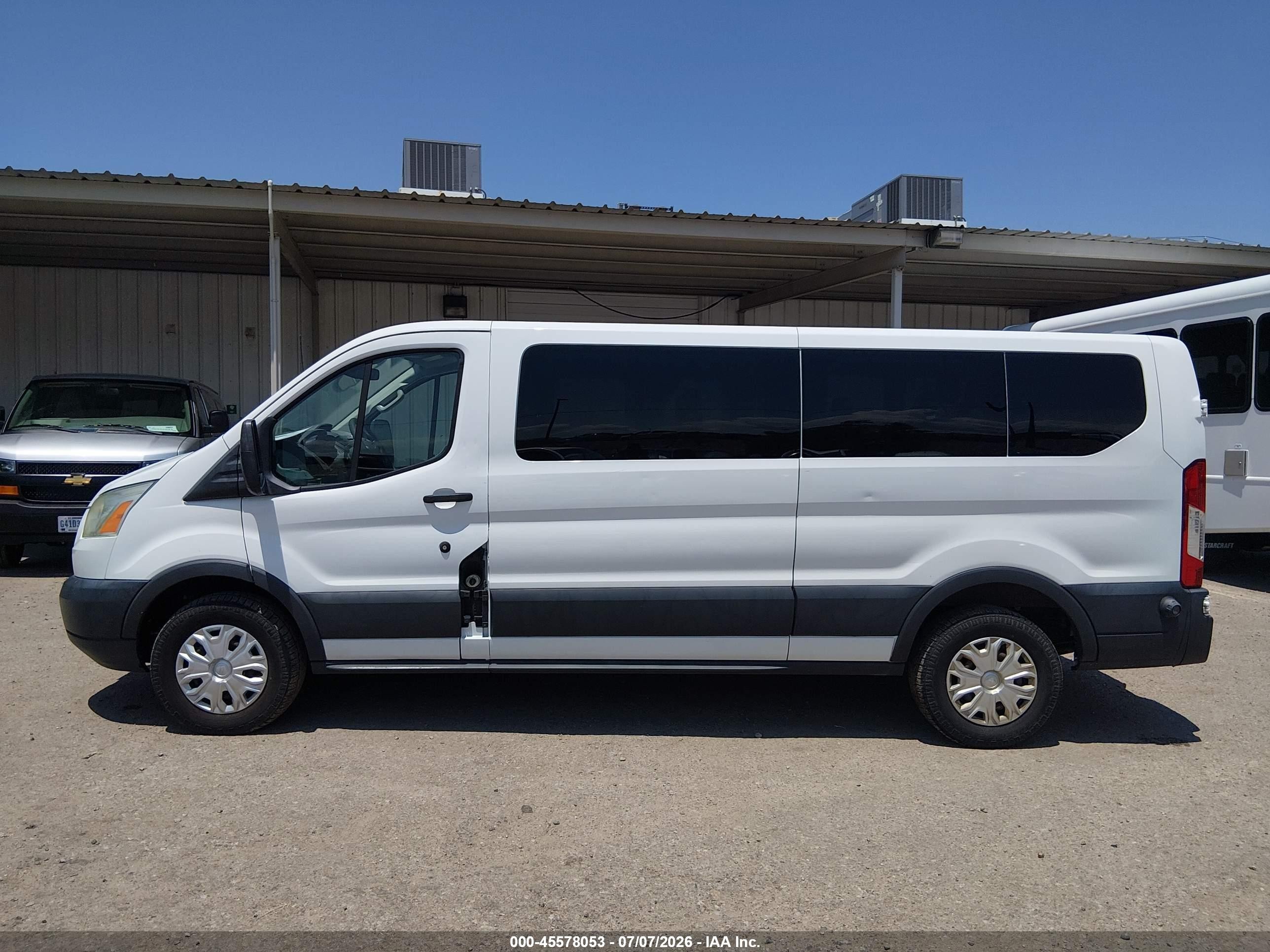 2015 Ford Transit-350 Xlt White vin: 1FBZX2ZM4FKB27727