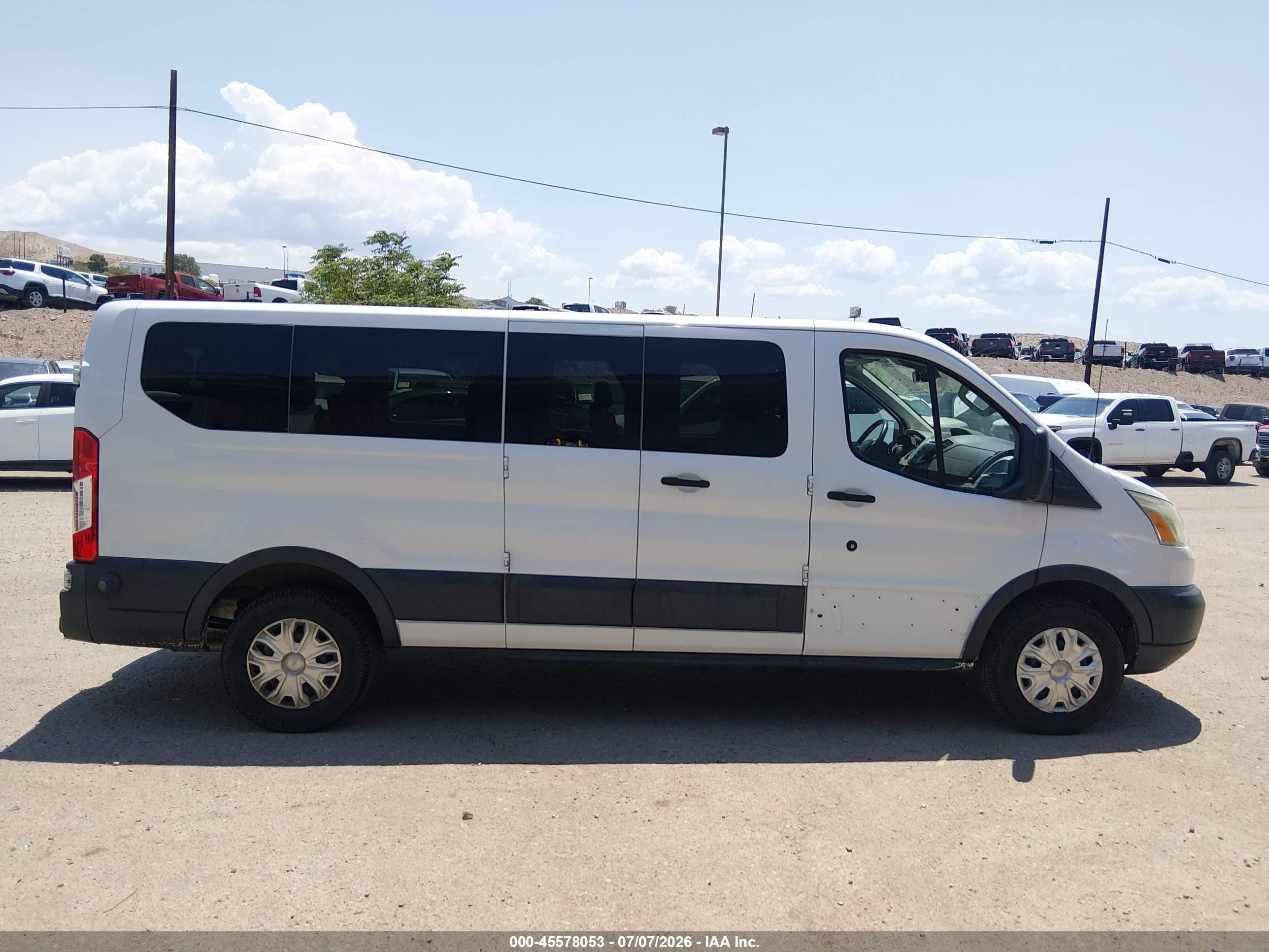 2015 Ford Transit-350 Xlt White vin: 1FBZX2ZM4FKB27727