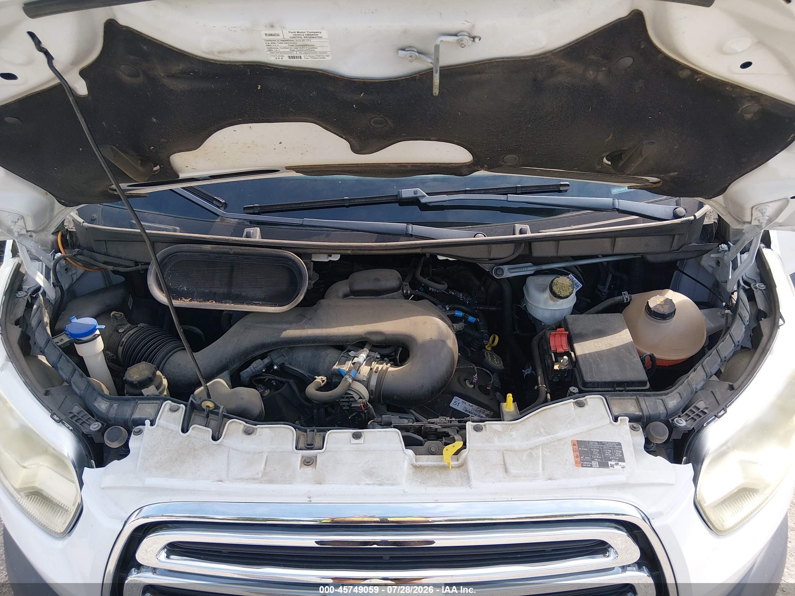2015 Ford Transit-350 Xlt White vin: 1FBZX2ZM4FKB27968