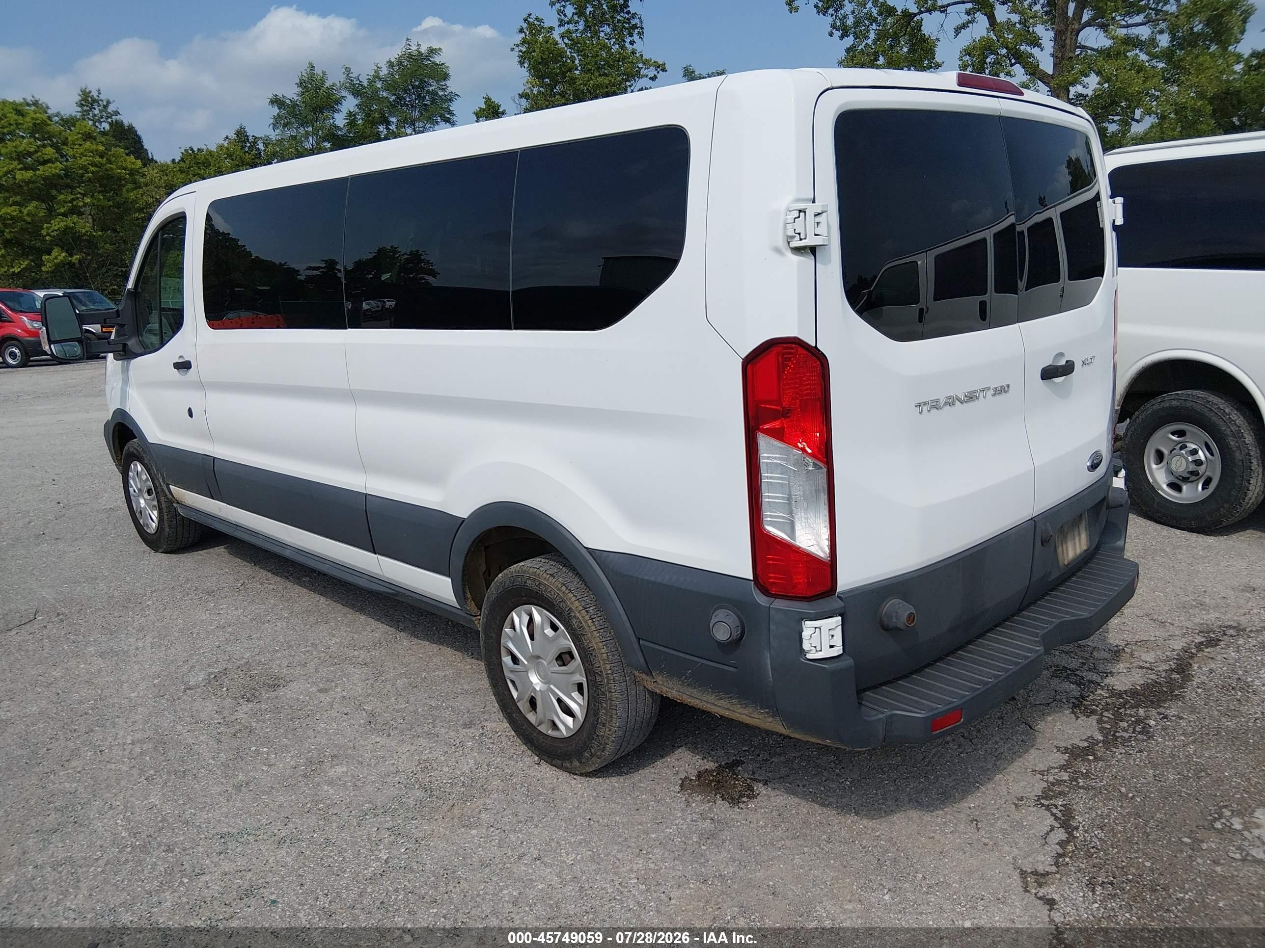 2015 Ford Transit-350 Xlt White vin: 1FBZX2ZM4FKB27968