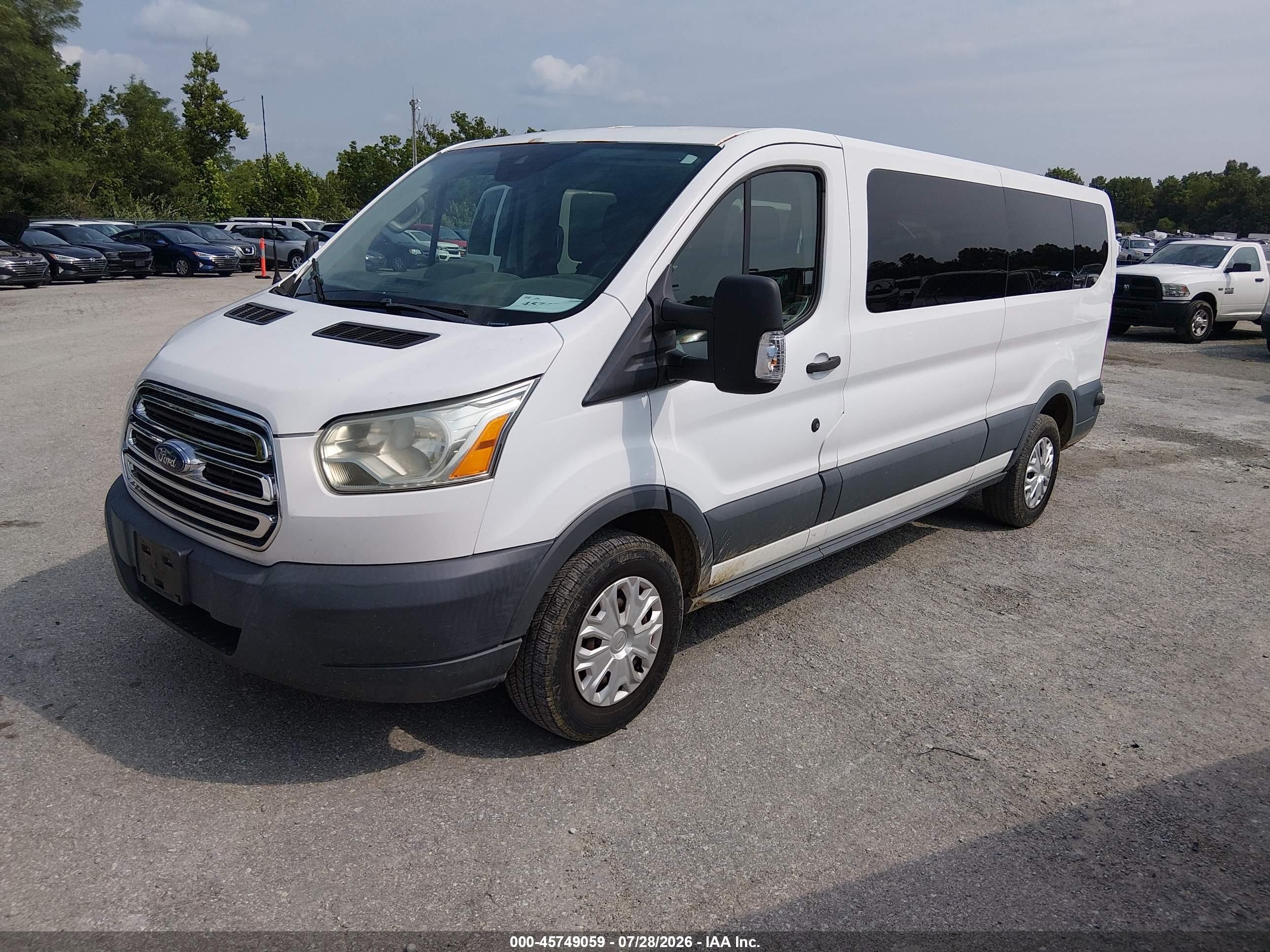 2015 Ford Transit-350 Xlt White vin: 1FBZX2ZM4FKB27968