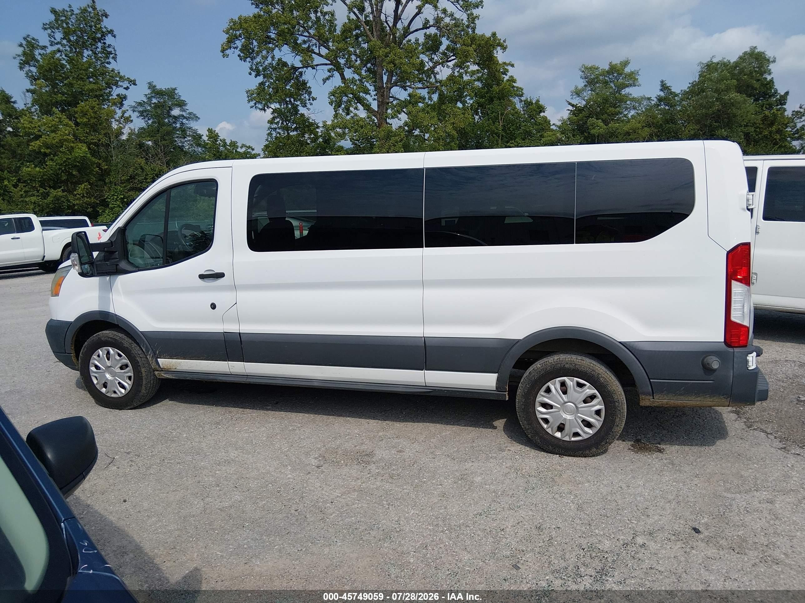 2015 Ford Transit-350 Xlt White vin: 1FBZX2ZM4FKB27968