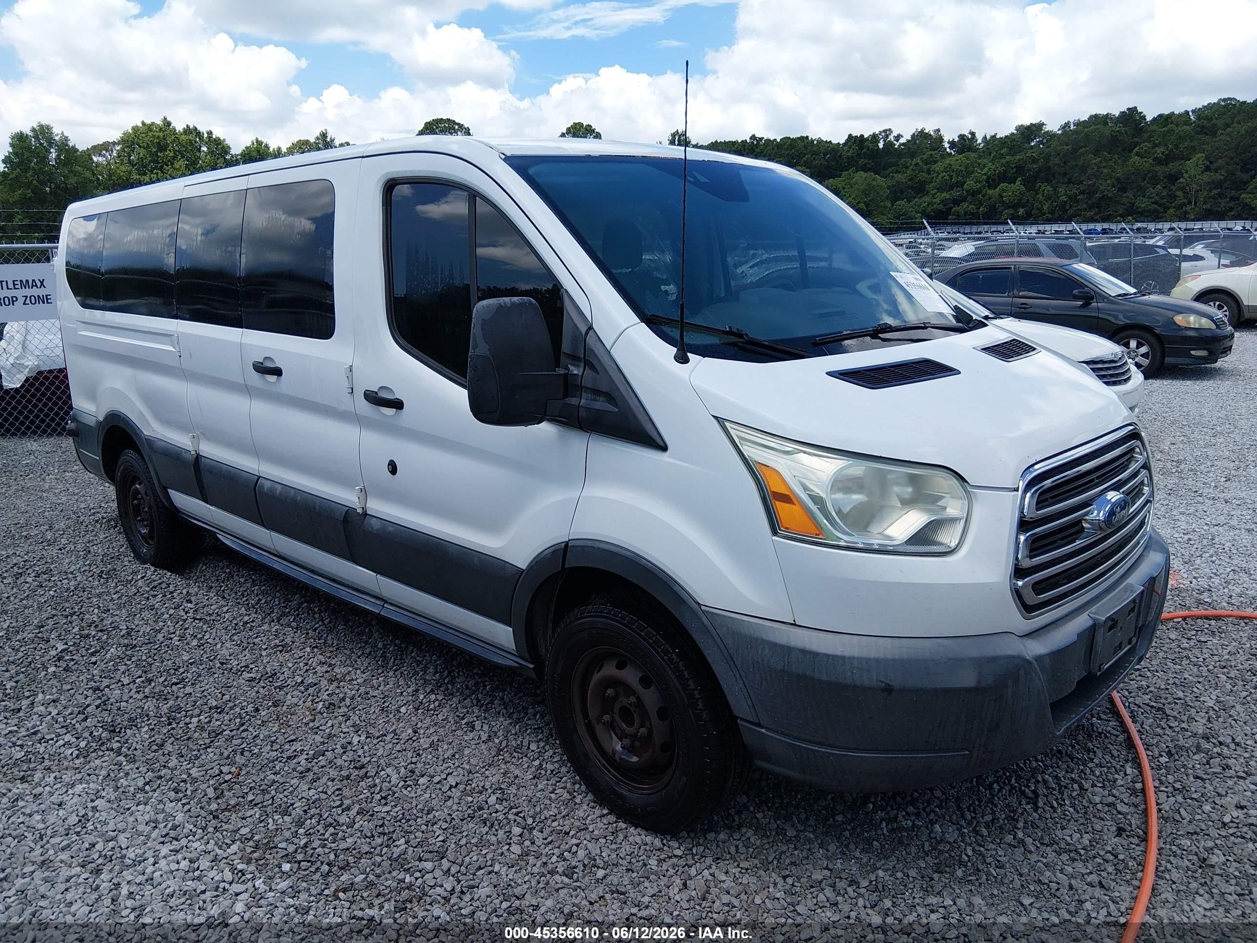 2015 Ford Transit-350 Xlt White vin: 1FBZX2ZM5FKA29886