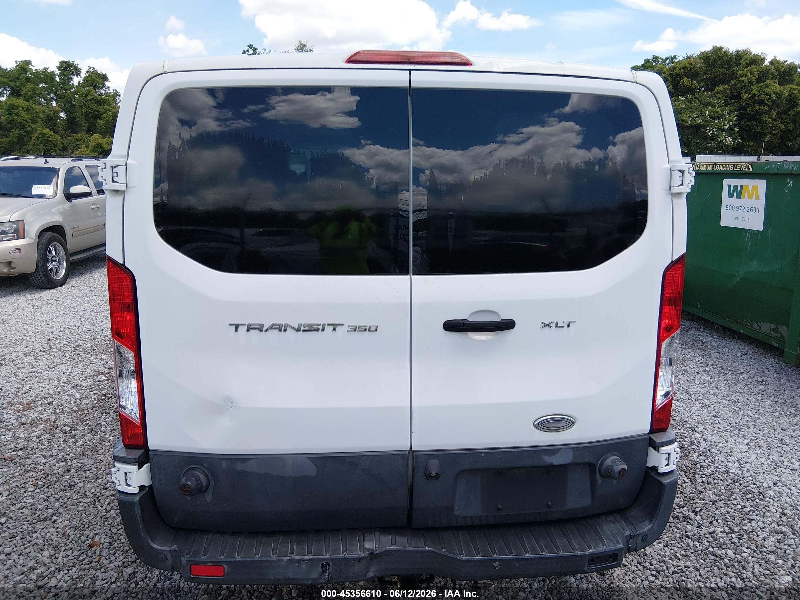 2015 Ford Transit-350 Xlt White vin: 1FBZX2ZM5FKA29886