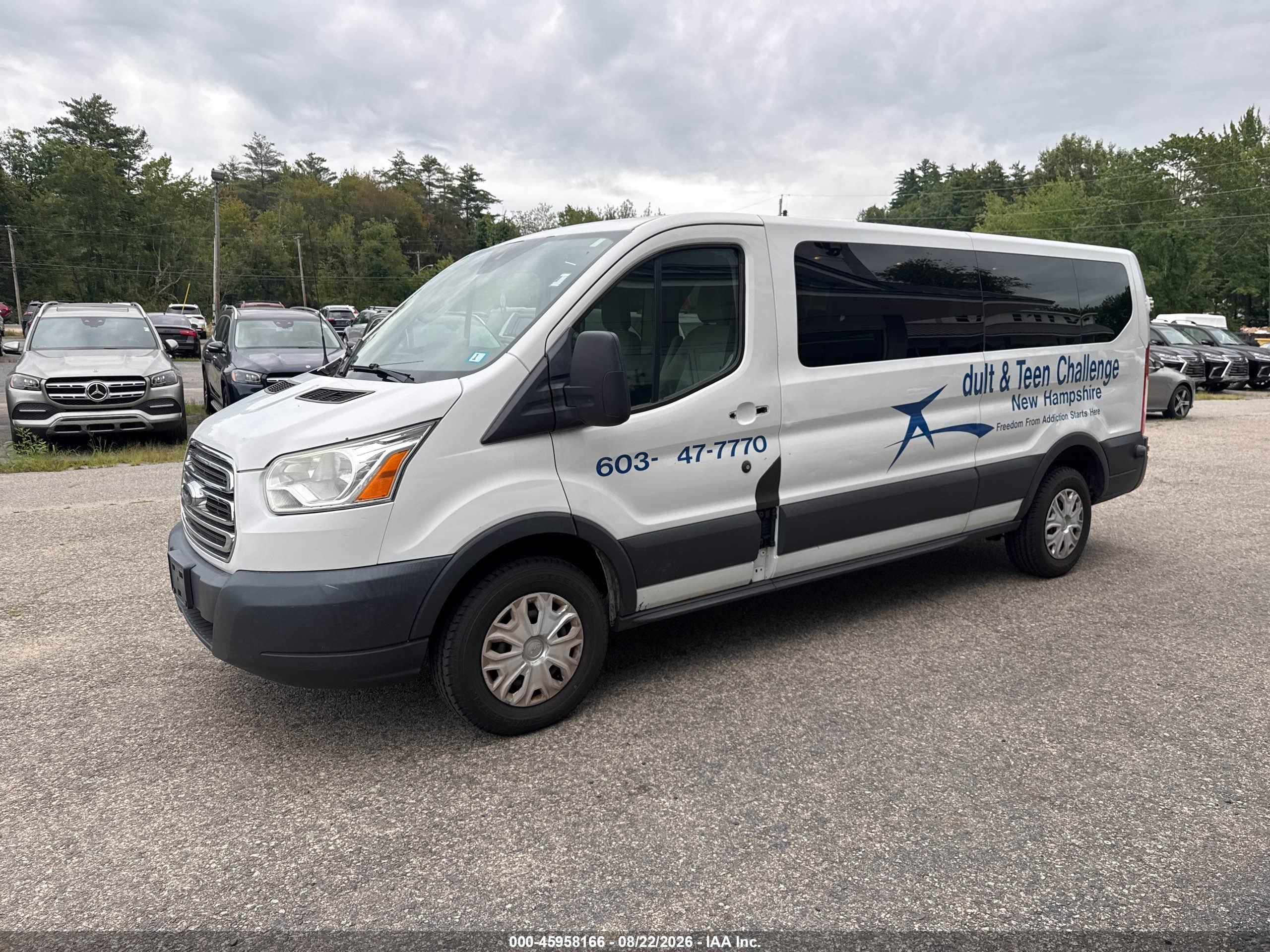 2015 Ford Transit-350 Xlt White vin: 1FBZX2ZM5FKA31332
